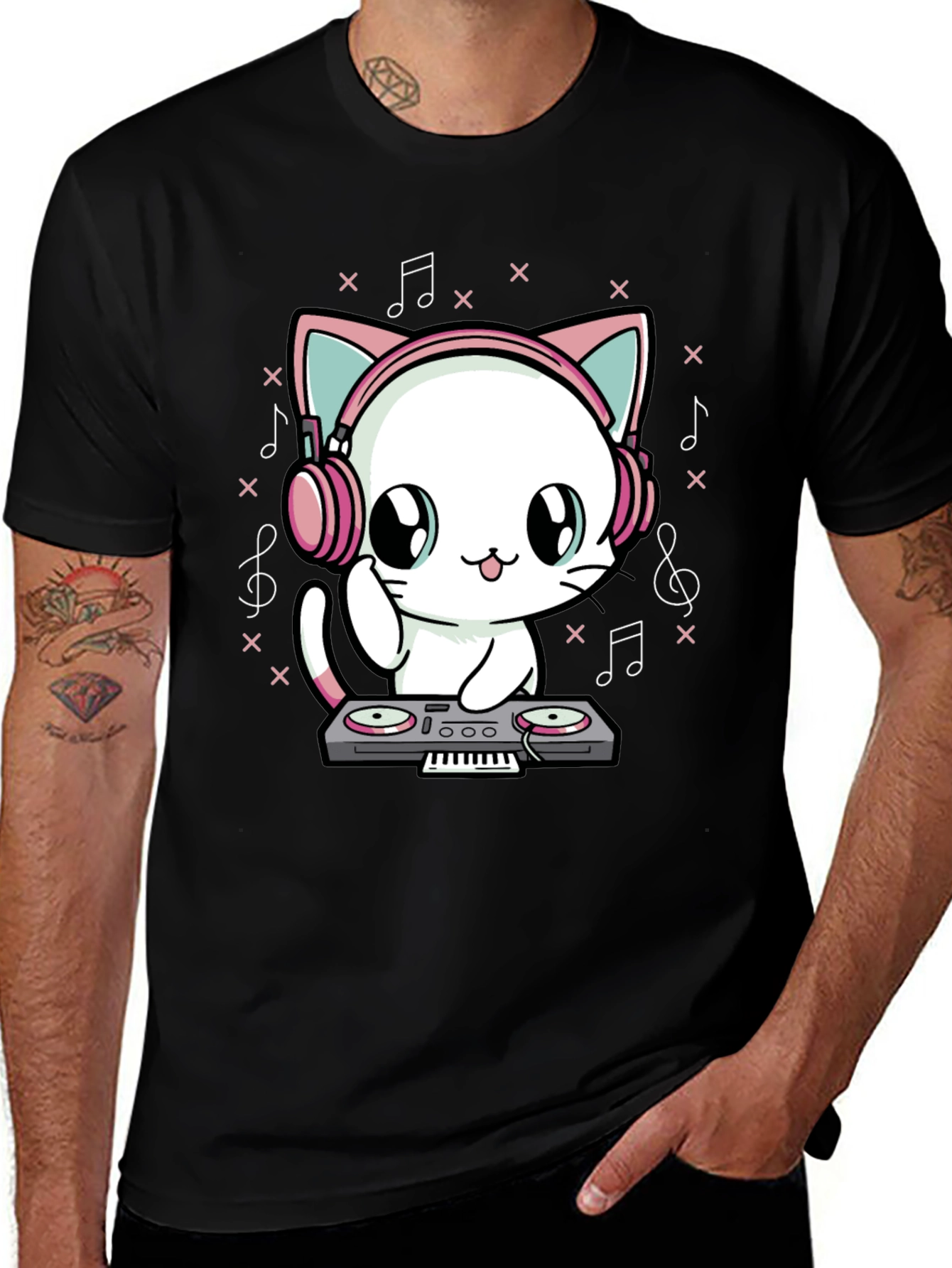 Variant 17 of DJ Cat T-Shirt - Cute Music Lover Tee