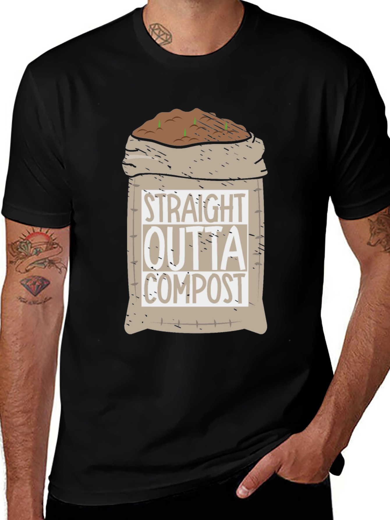 Variant 20 of Straight Outta Compost Funny Gardening T-Shirt
