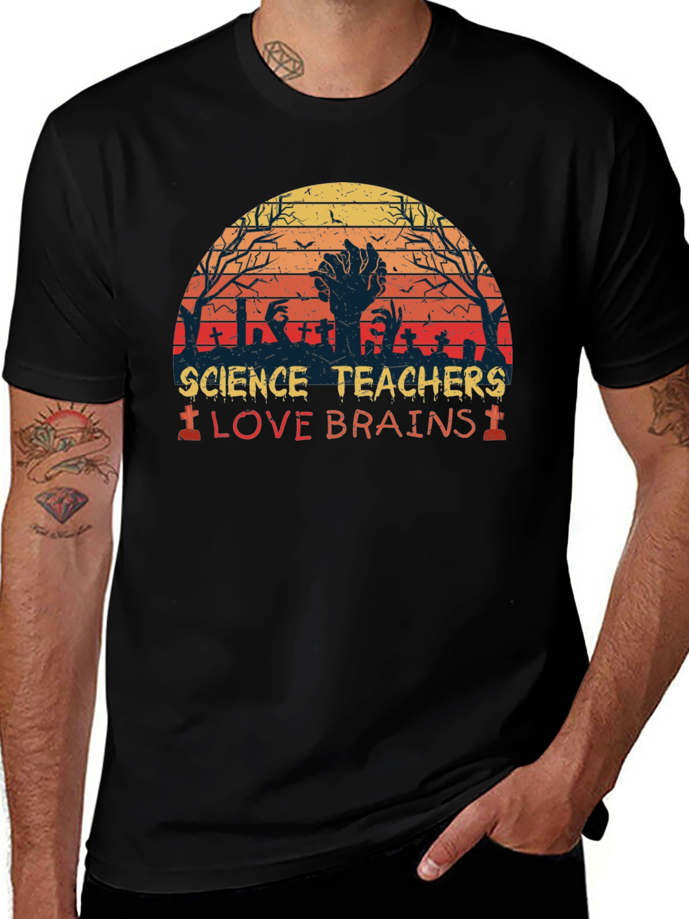 Variant 16 of Science Teachers Love Brains Graphic T-Shirt