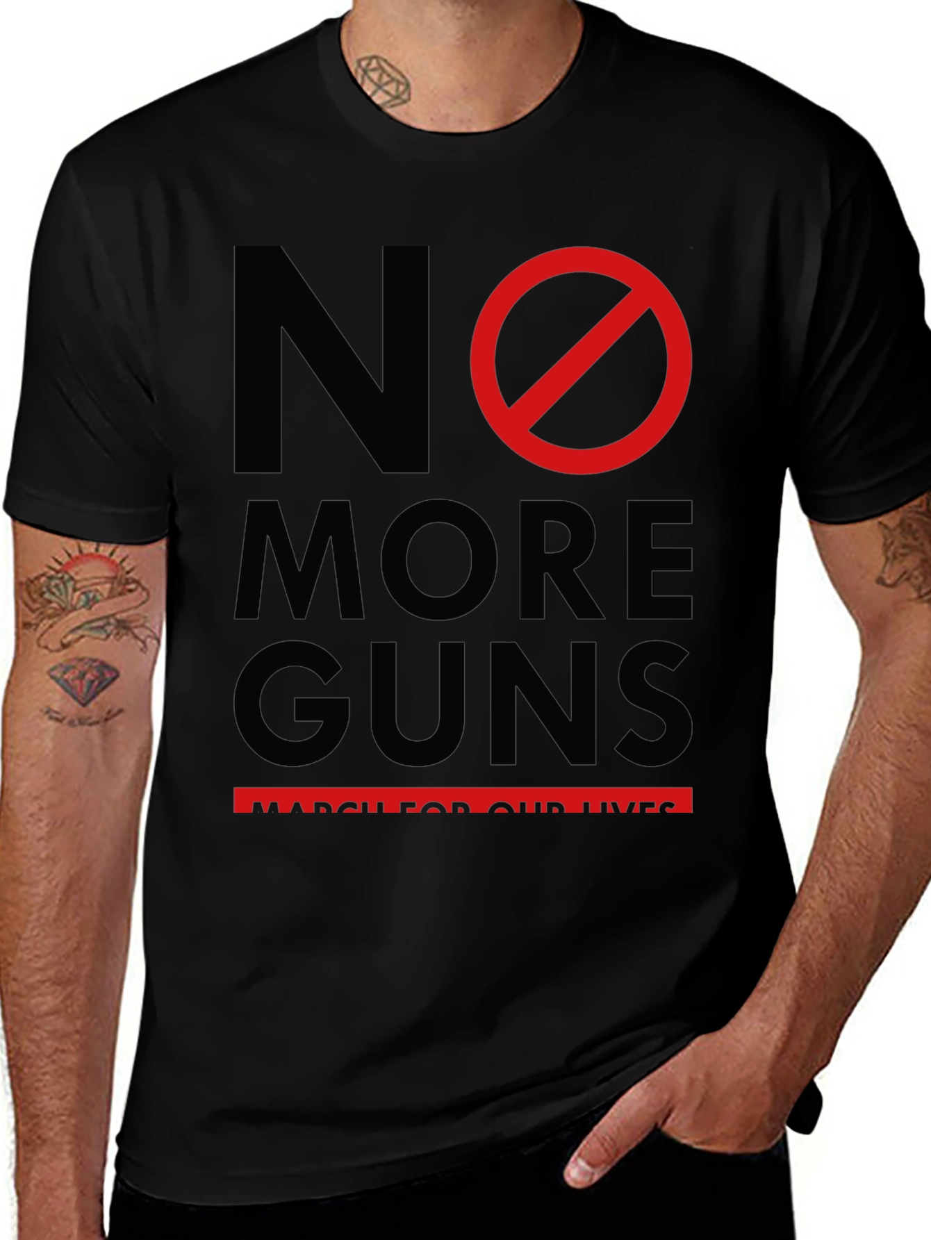 Variant 19 of No More Guns T-Shirt