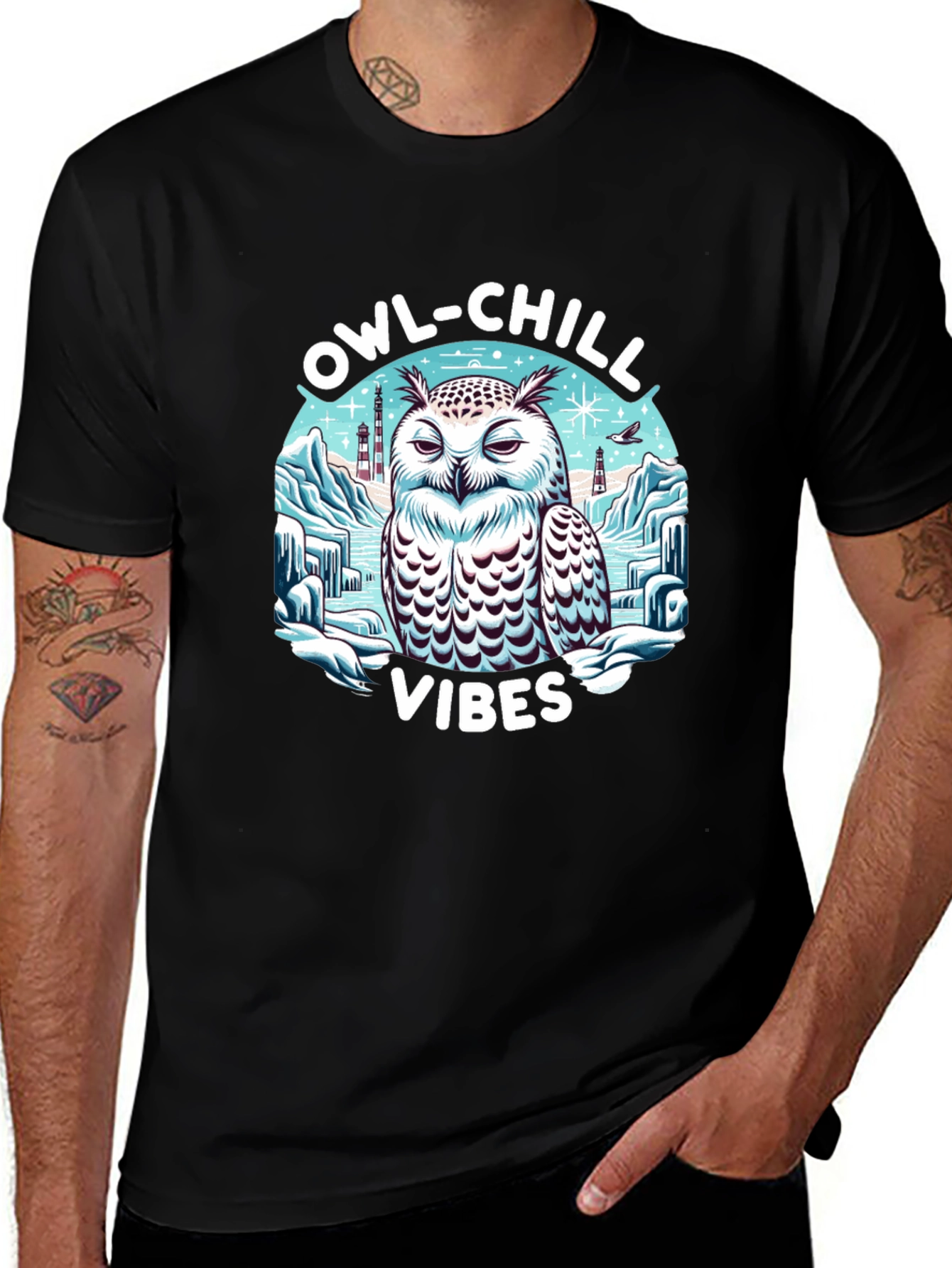 Owl-Chill Vibes Graphic Tee
