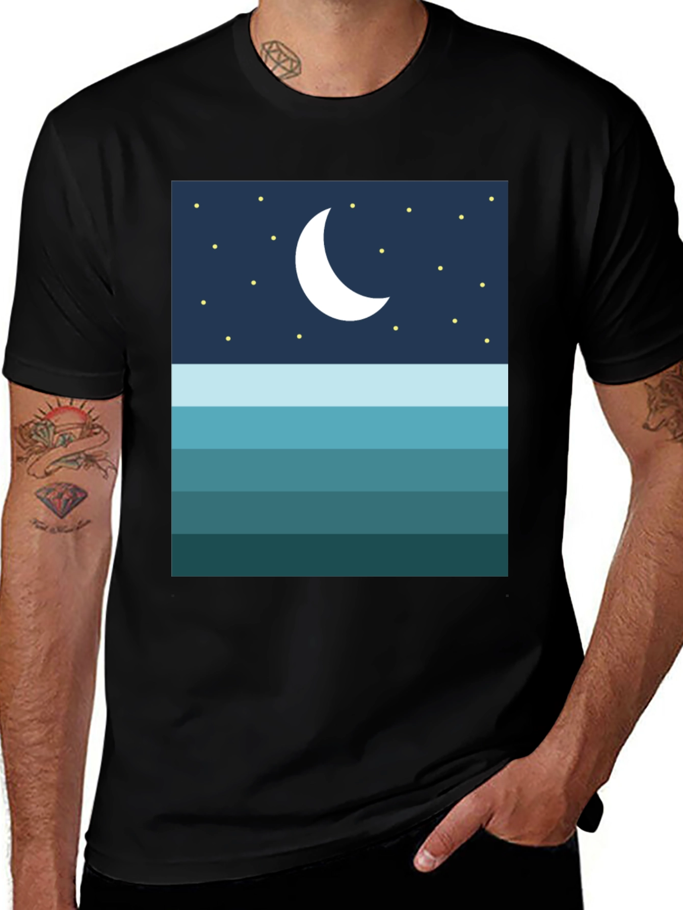 Variant 26 of Moonlit Ocean Graphic Tee