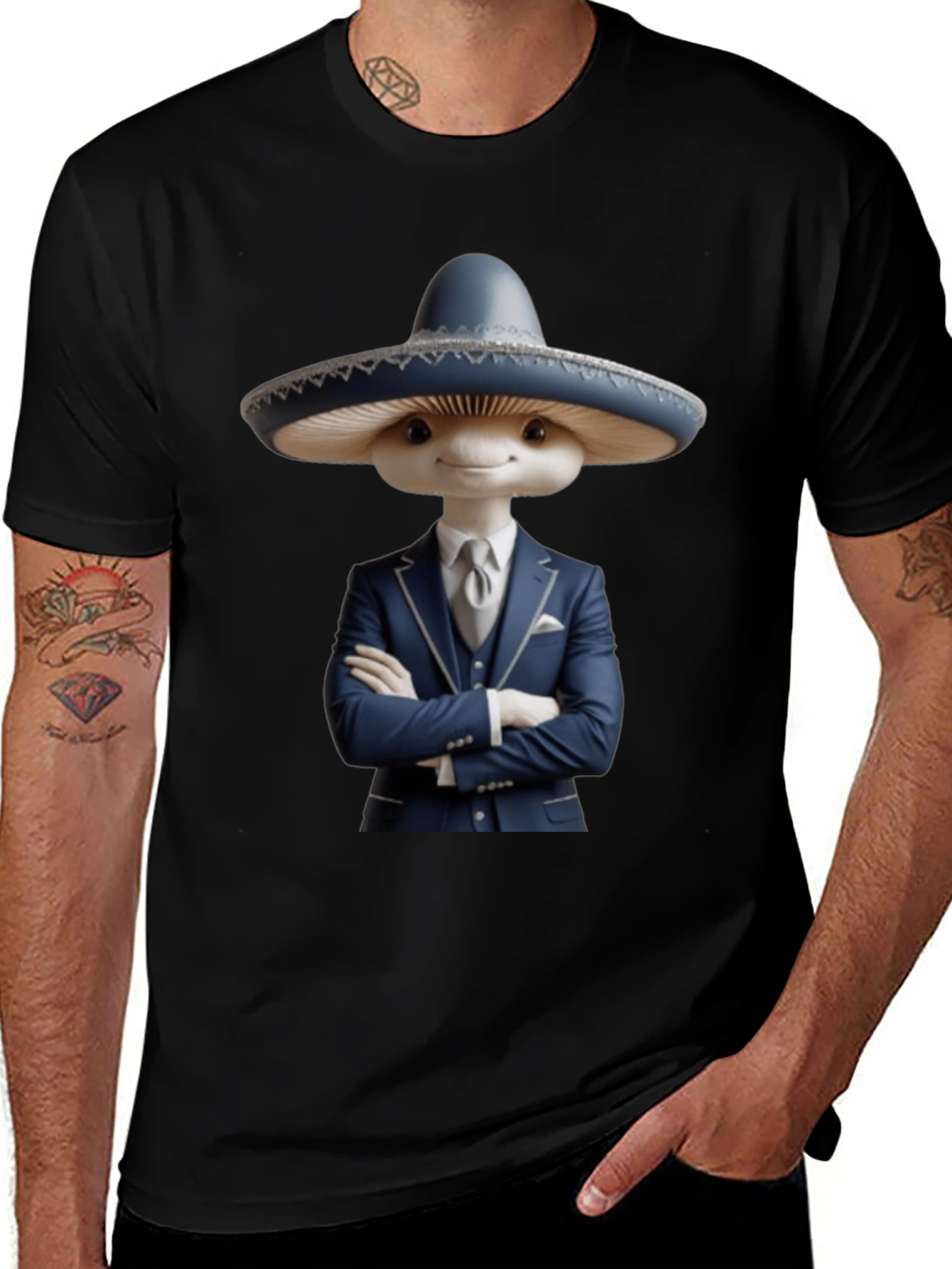 Mushroom Man in Suit T-Shirt