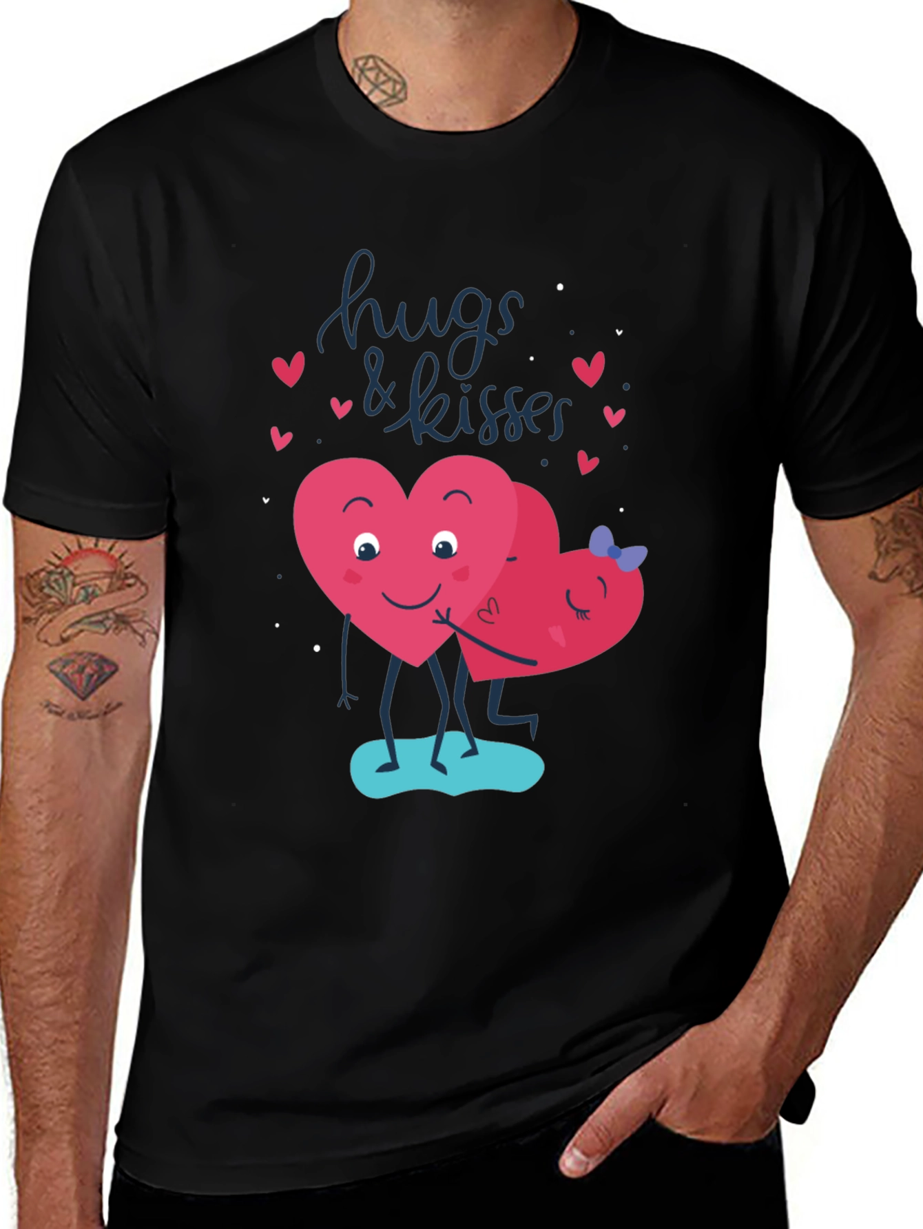 Variant 12 of Hugs & Kisses Graphic Tee - Valentine's Day Shirt