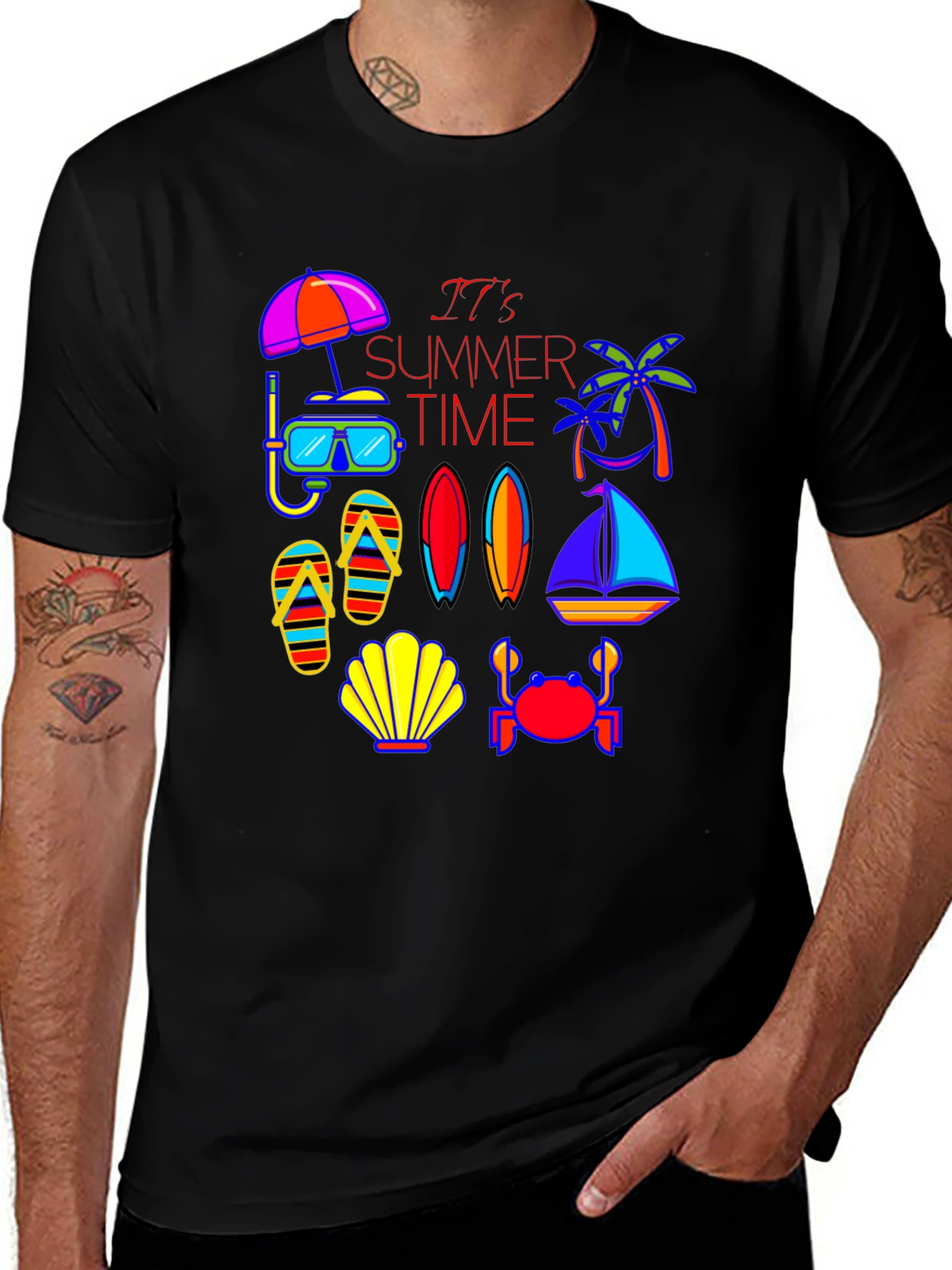 Variant 18 of Summer Time Graphic Tee - Beach Vibes
