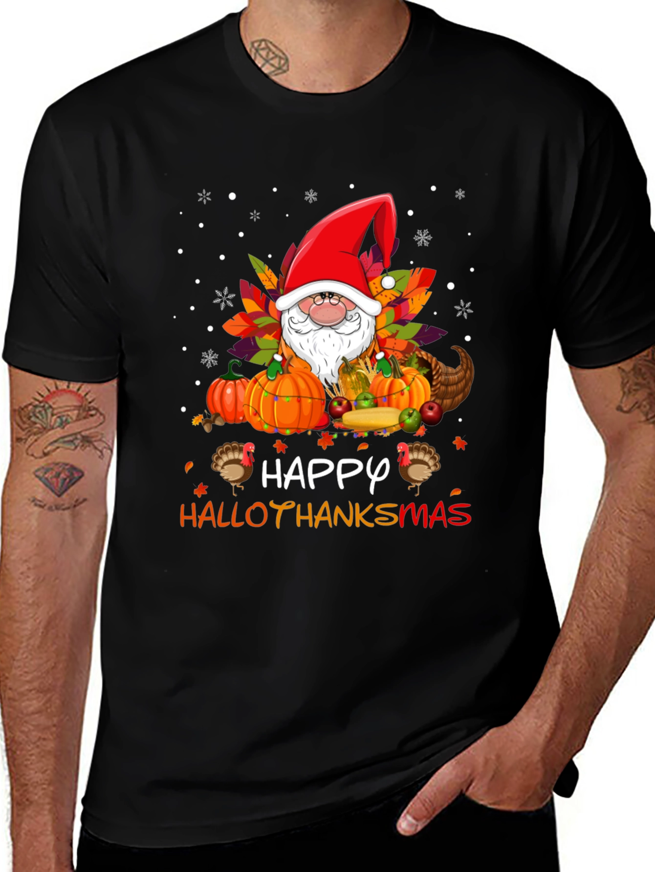 Happy Hallothanksmas Gnome T-Shirt