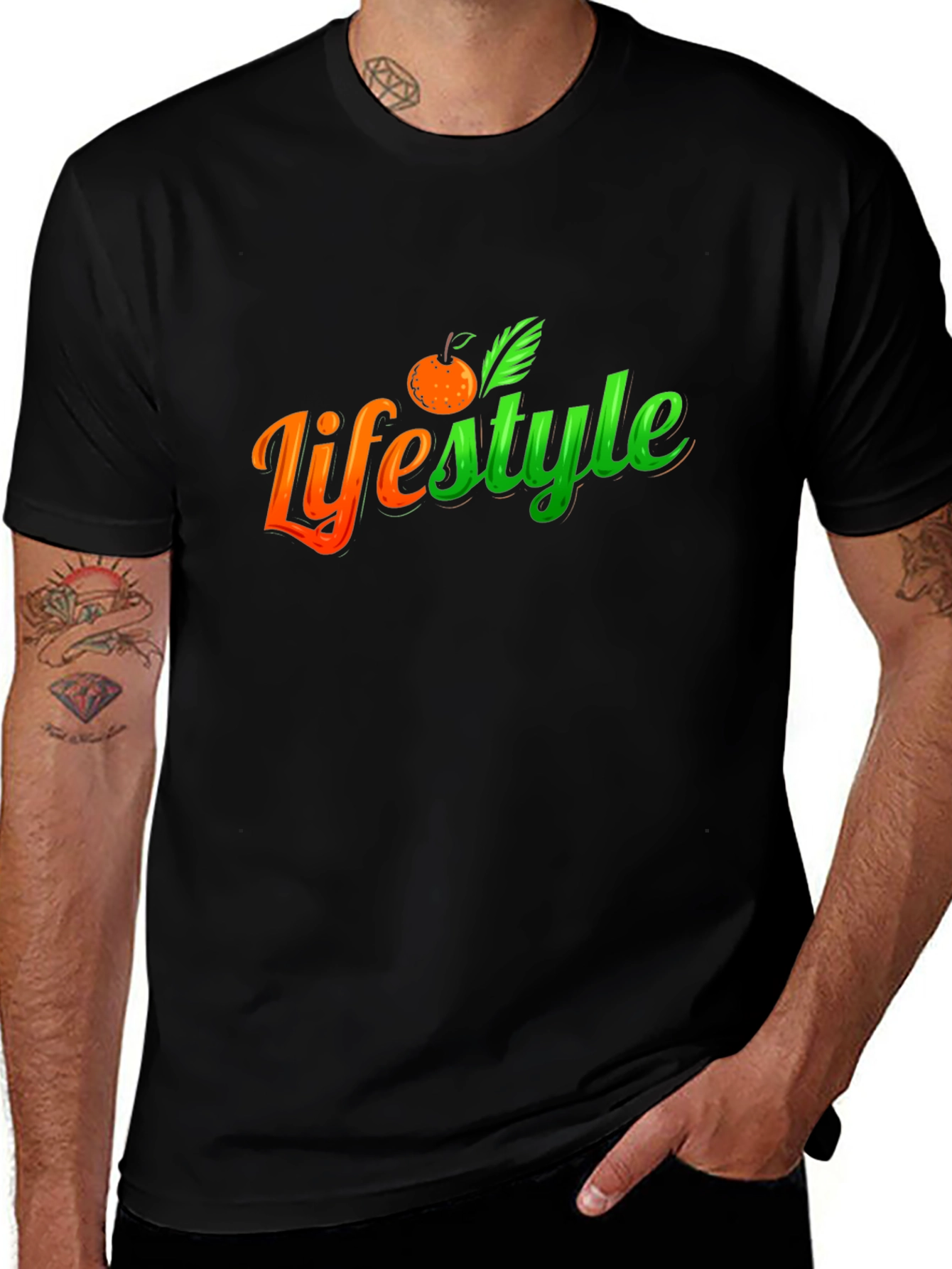 Variant 15 of Lifestyle Graphic Tee - Trendy Fruit Design T-Shirt