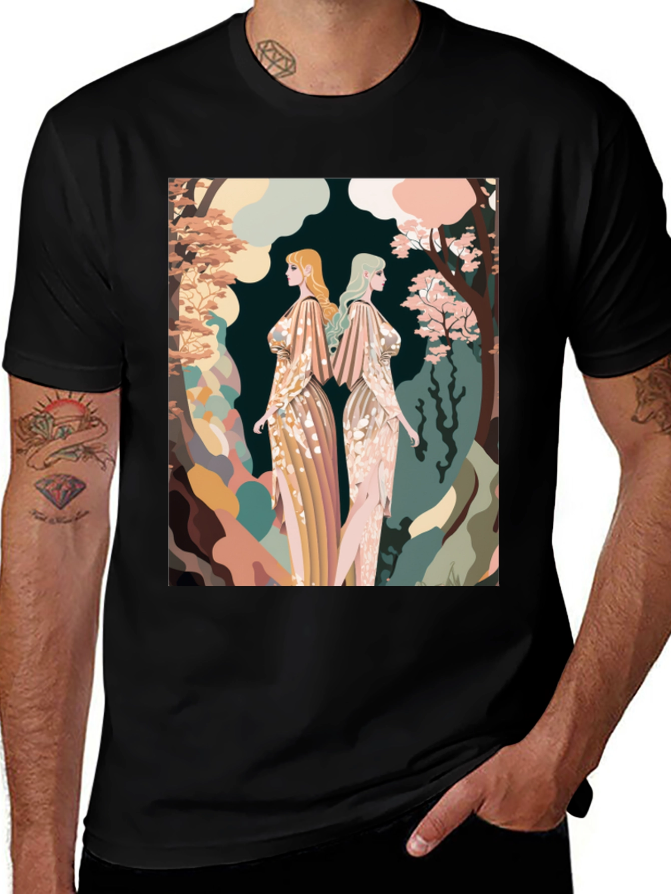 Boho Fashion Tee: Women in Nature Design