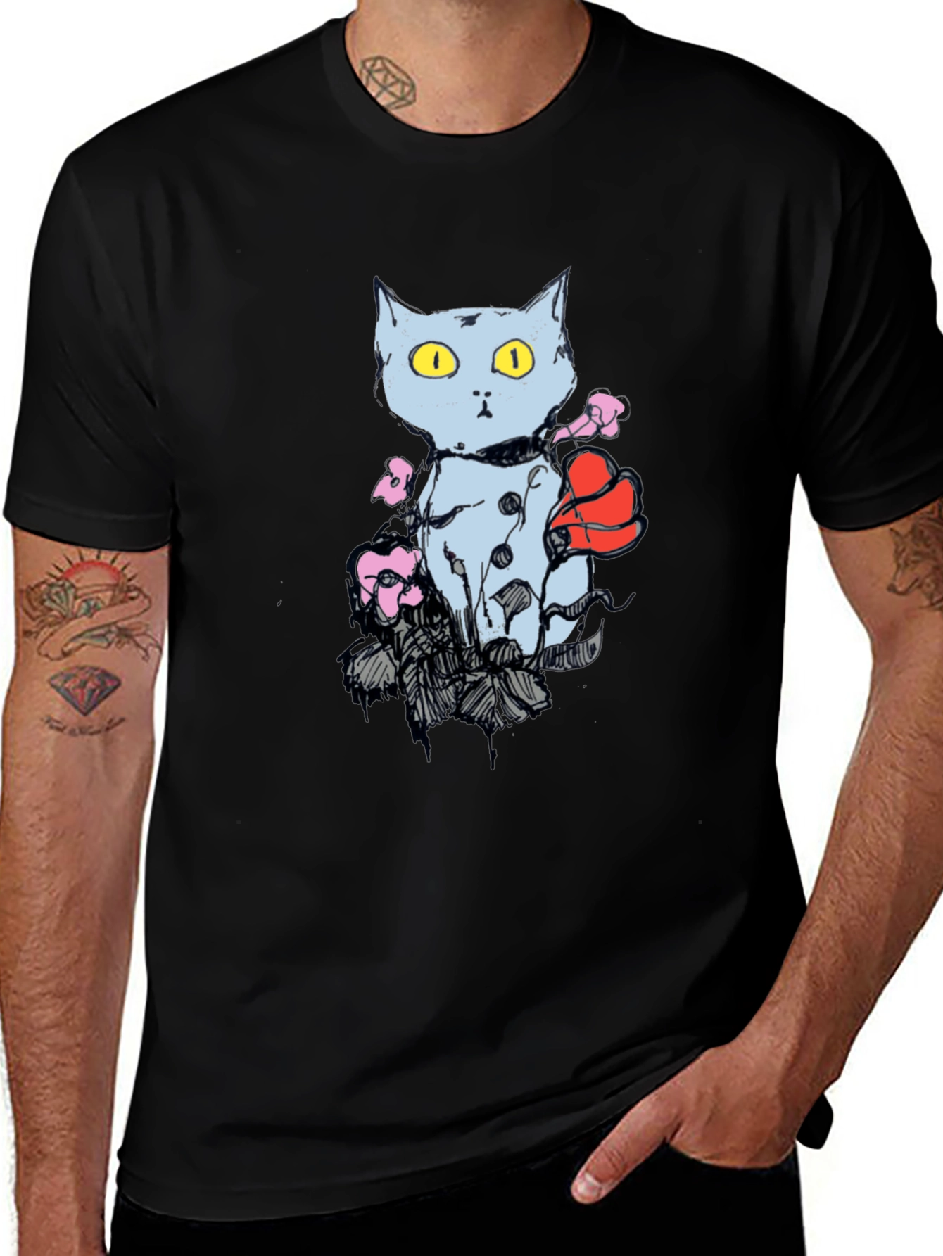 Variant 24 of Cat Graphic T-Shirt - Unique Design