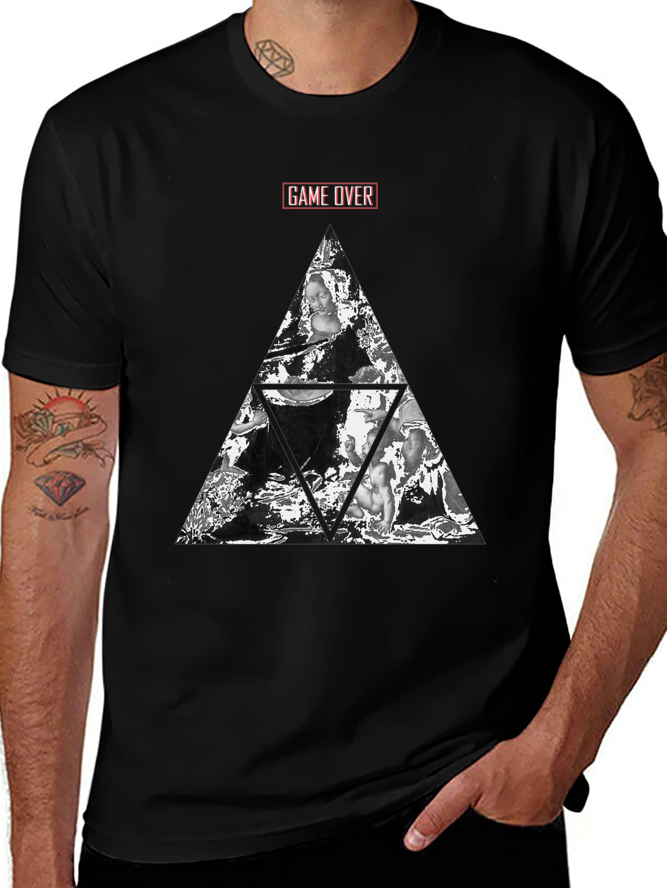 Graphic T-Shirt - Game Over Triangle Art