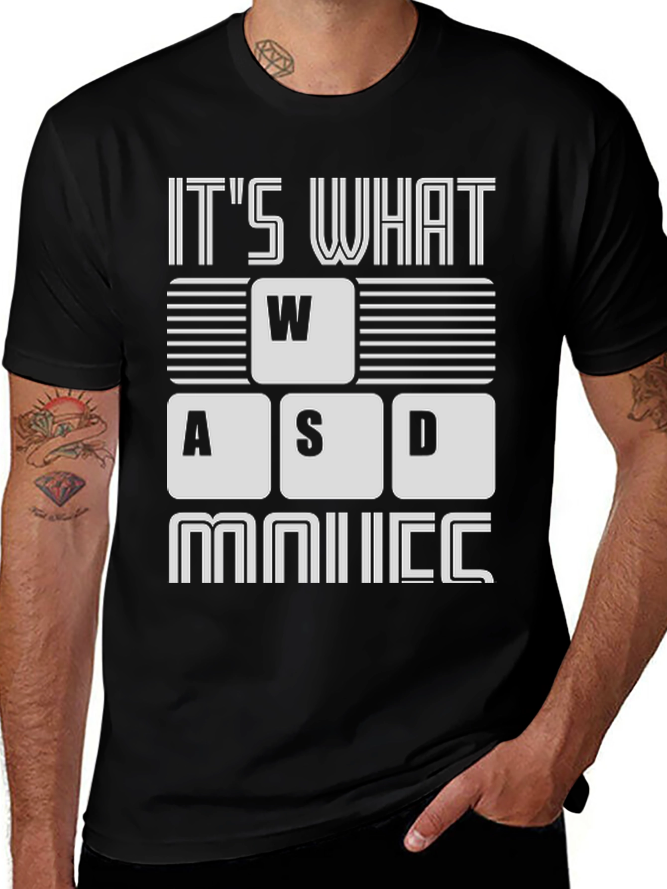 Gamer T-Shirt: WASD Keyboard Gaming Tee