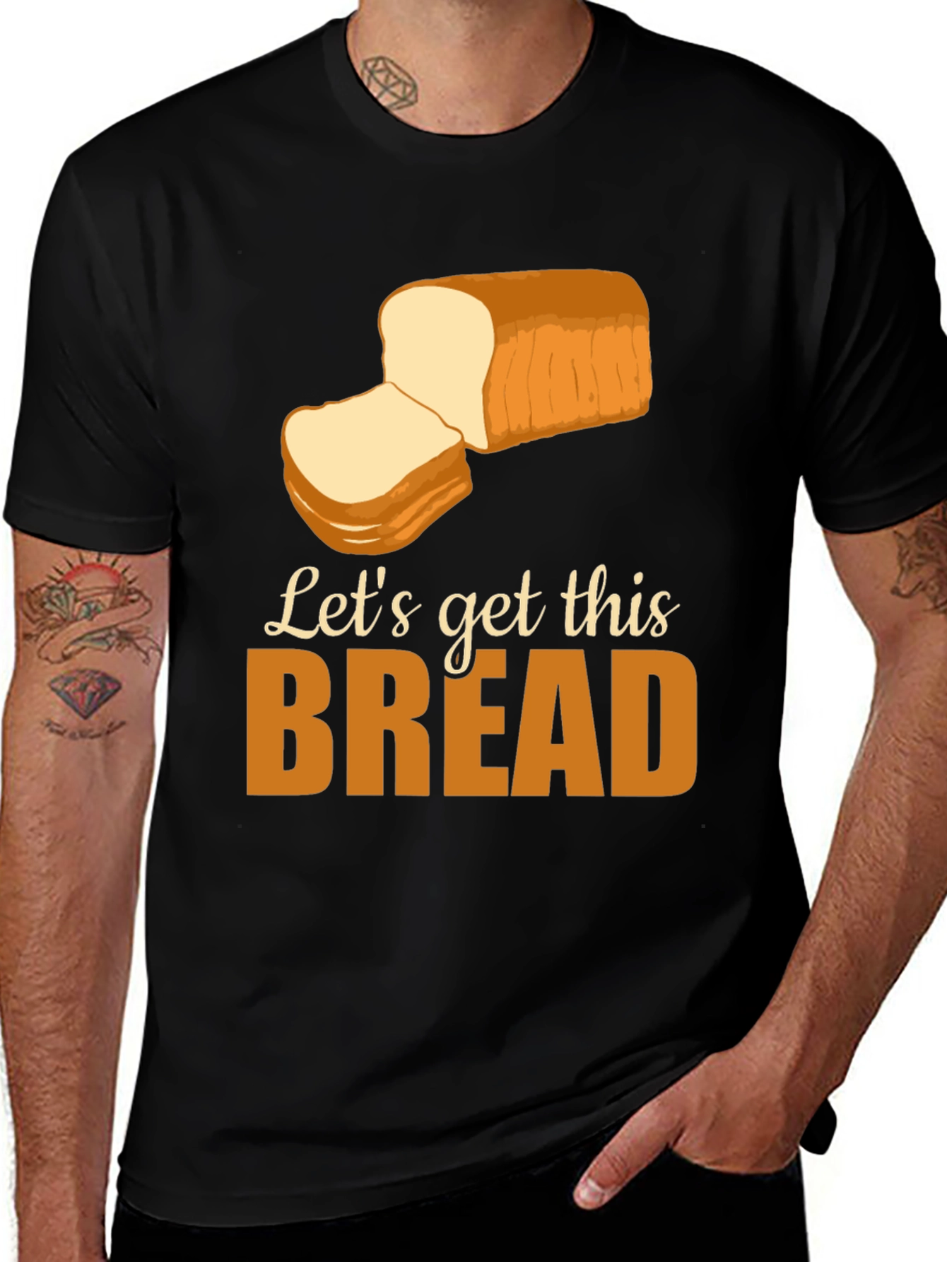 Variant 8 of Let's Get This Bread T-Shirt Funny Foodie Tee