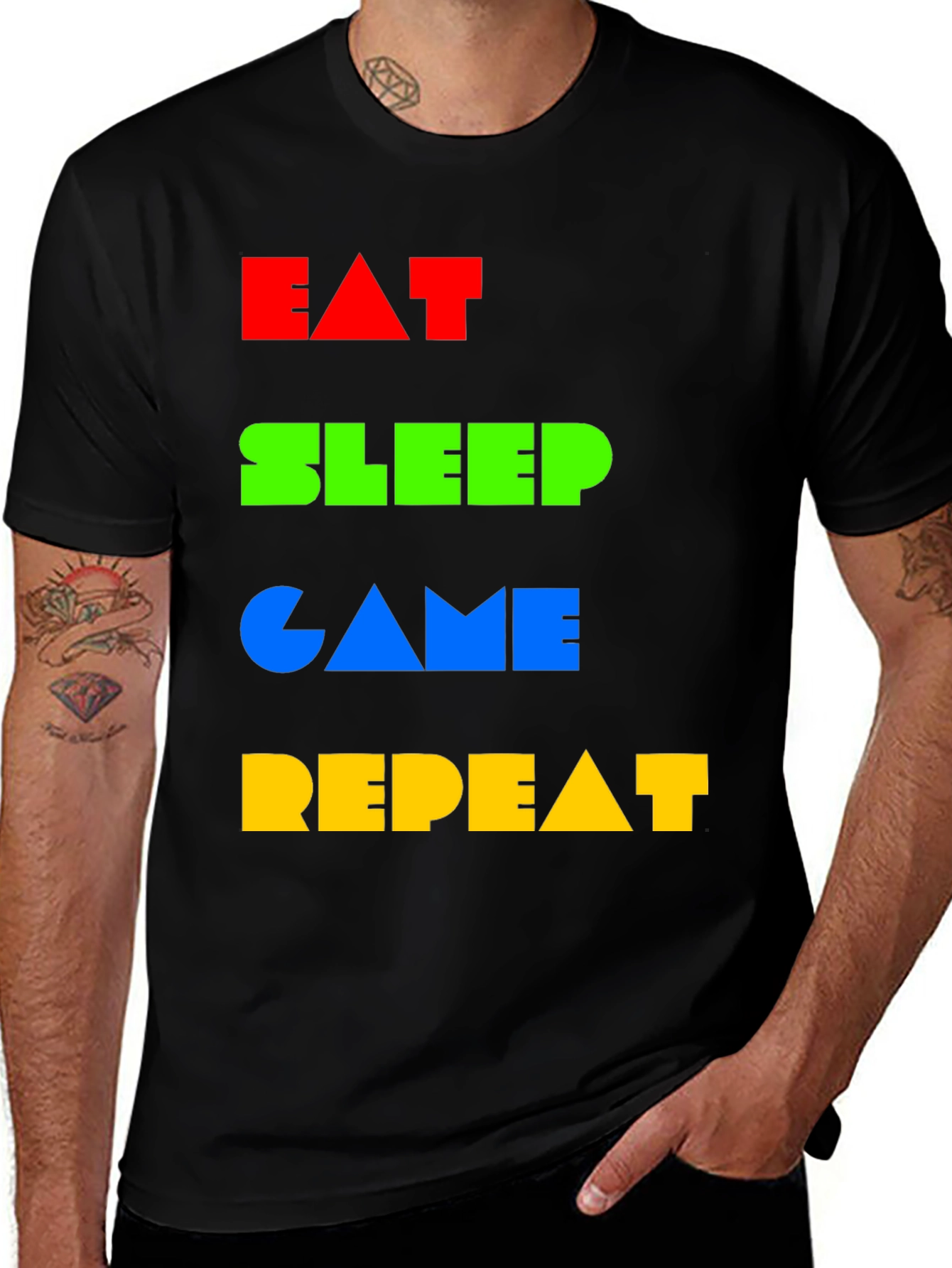 Variant 4 of Eat Sleep Game Repeat T-Shirt - Gamer Life