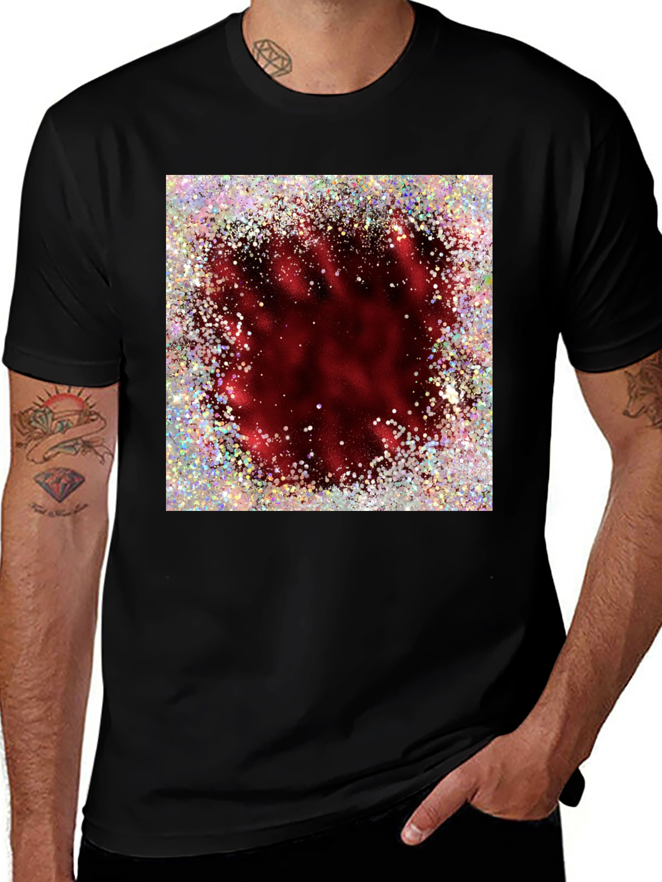 Variant 3 of Glitter Burst Graphic Tee