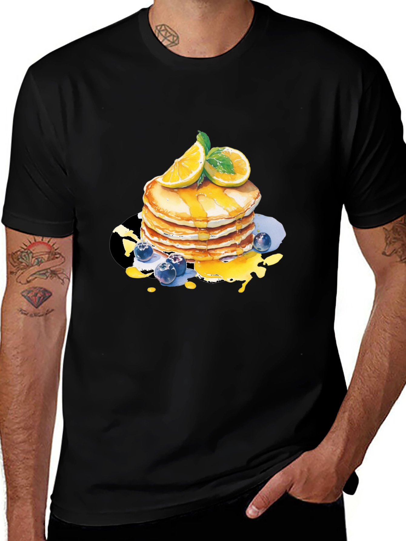 Variant 30 of Pancake Stack Graphic Tee - Casual Comfort