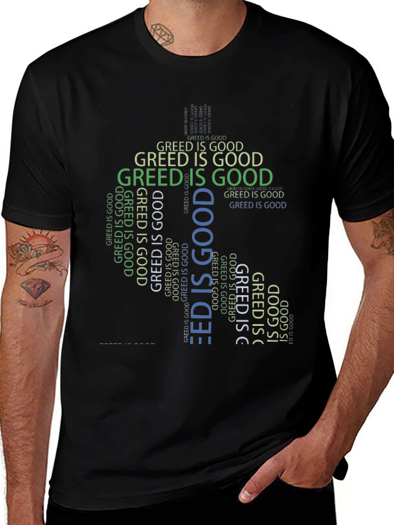 Variant 20 of Greed is Good Graphic Tee - Statement T-Shirt