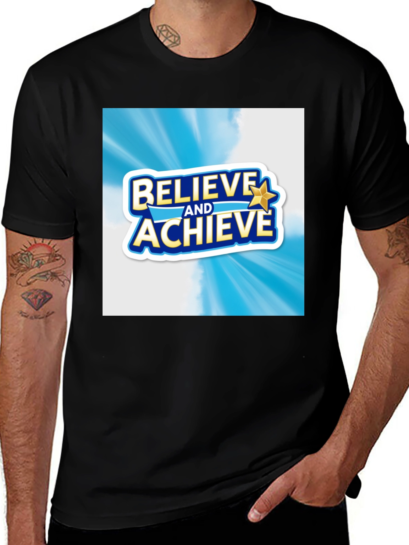Variant 17 of Believe and Achieve Graphic T-Shirt