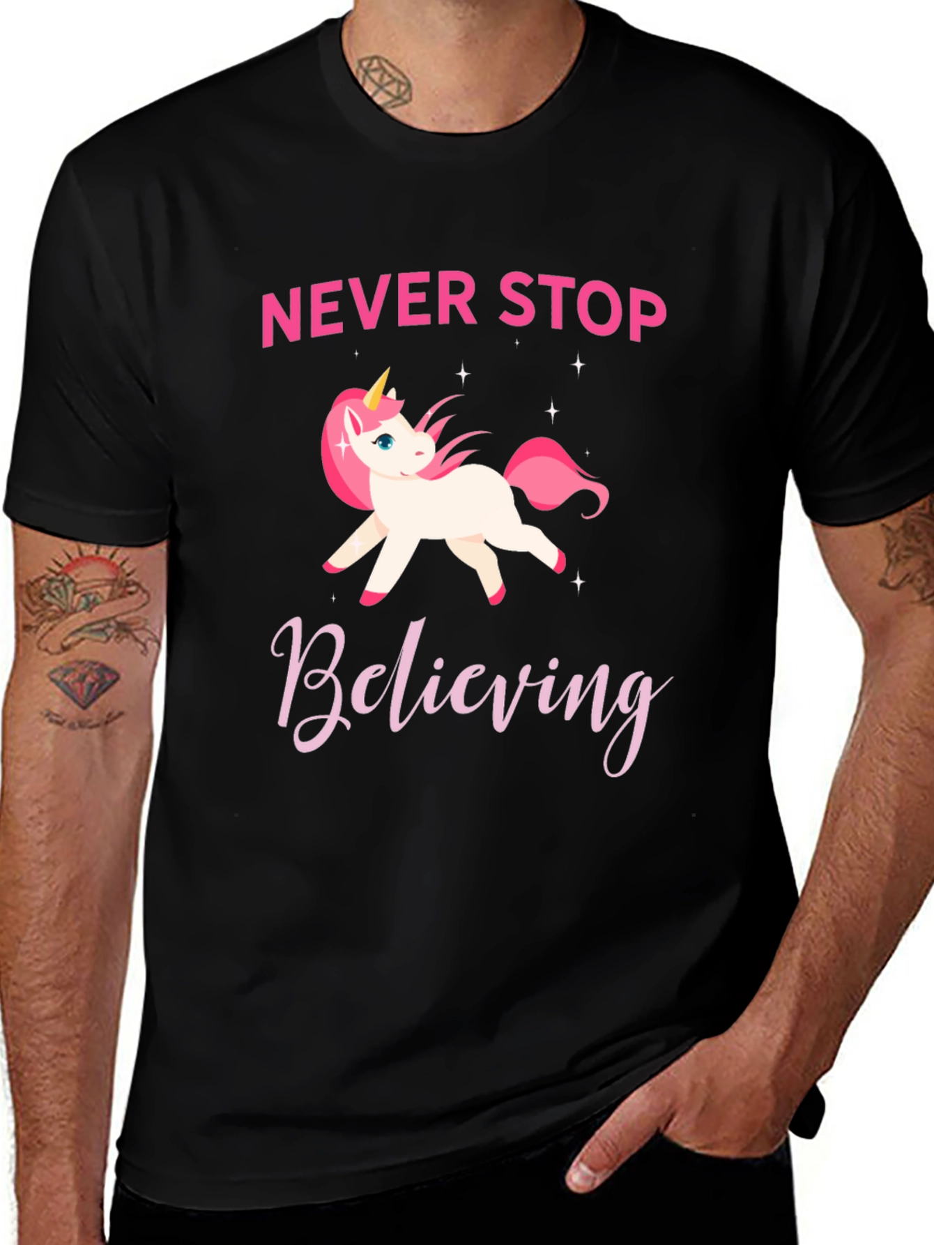 Variant 12 of Never Stop Believing Unicorn Graphic T-Shirt
