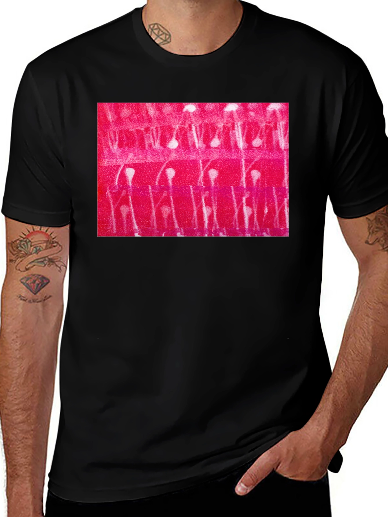 Variant 2 of Abstract Patterned Black T-Shirt