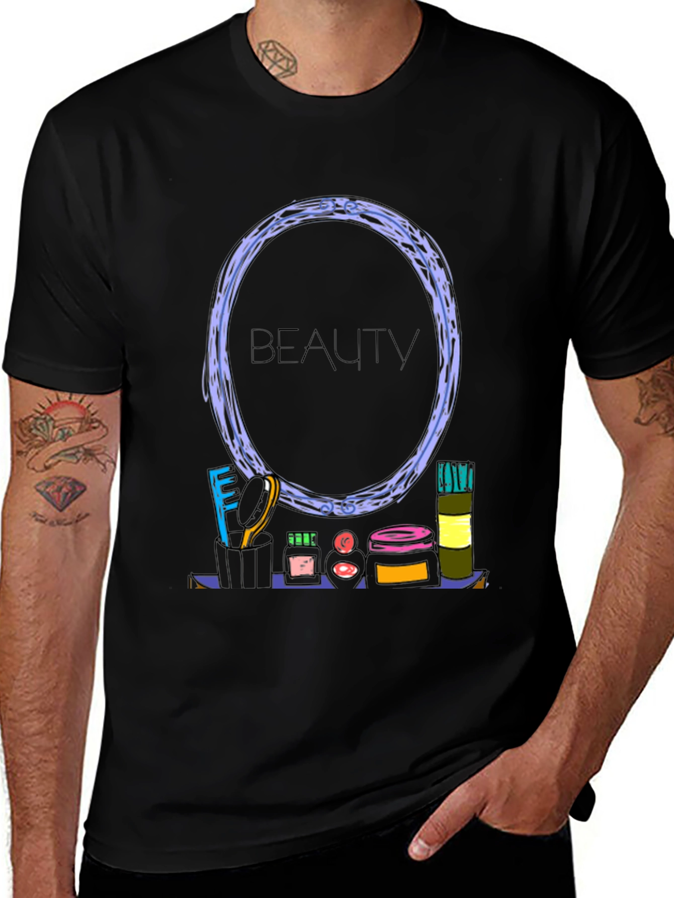 Variant 30 of Beauty Themed Graphic T-Shirt