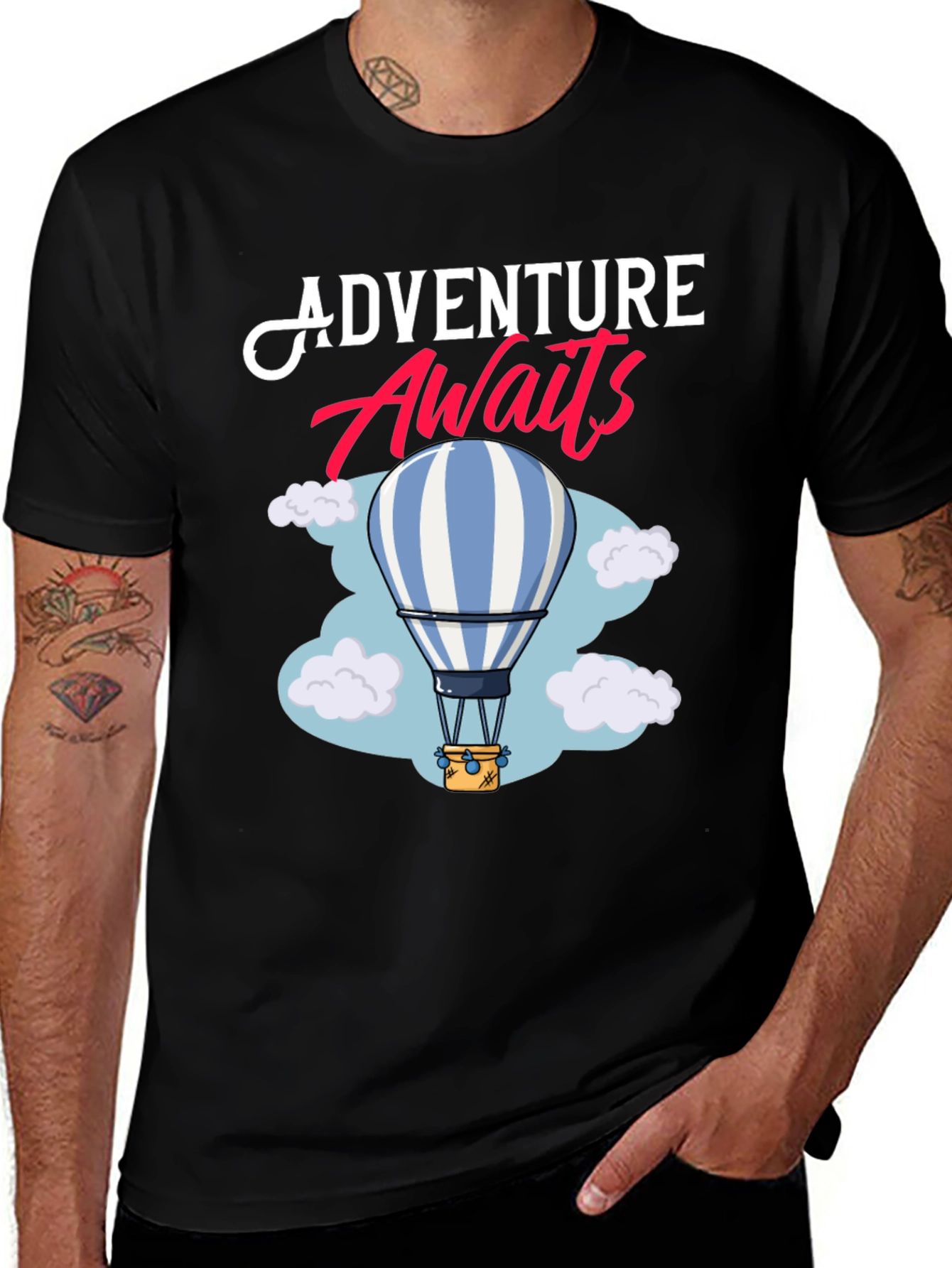 Variant 10 of Adventure Awaits Hot Air Balloon Graphic Tee
