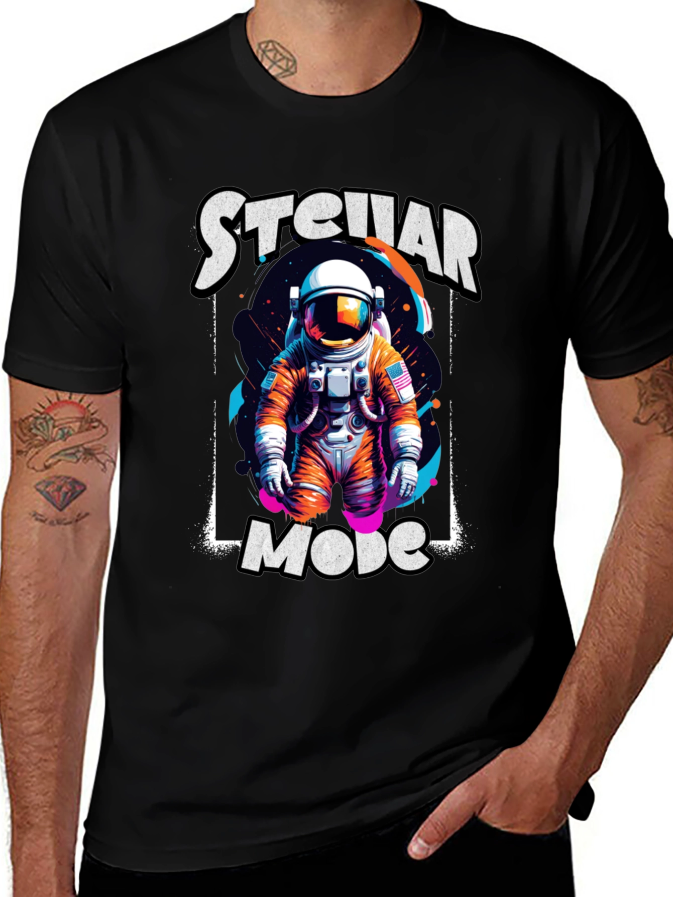 Variant 16 of Stellar Mode Astronaut Graphic T-Shirt