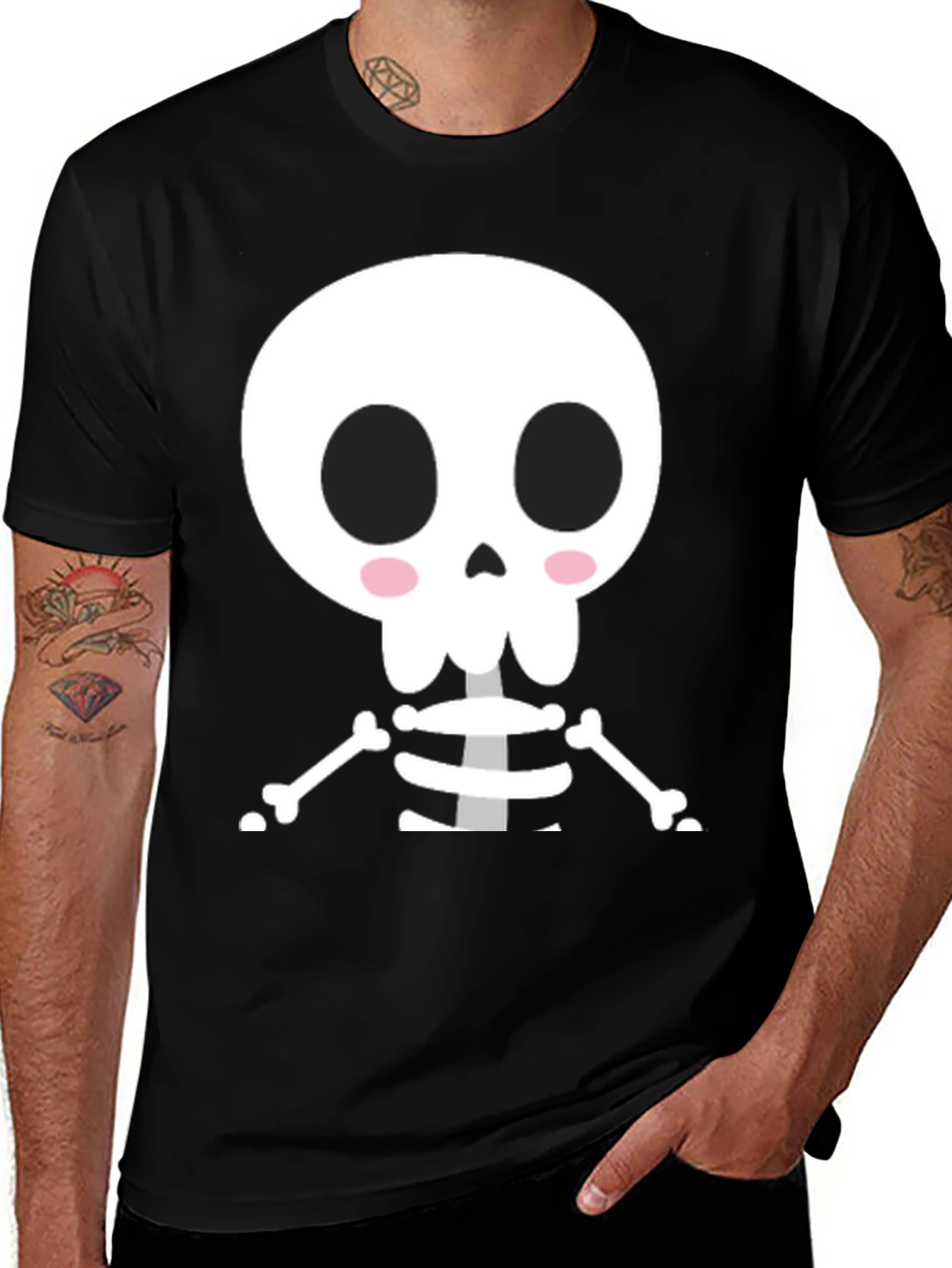 Variant 29 of Cute Cartoon Skeleton Halloween T-Shirt