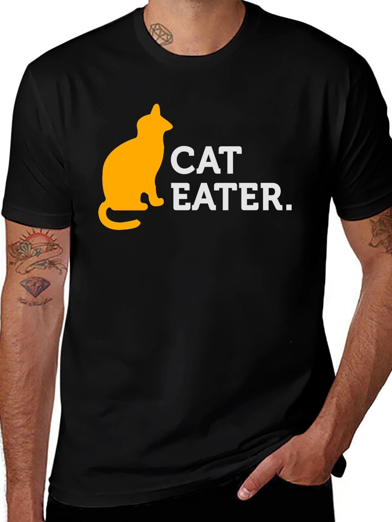 Variant 3 of Cat Eater T-Shirt - Humorous Graphic Tee