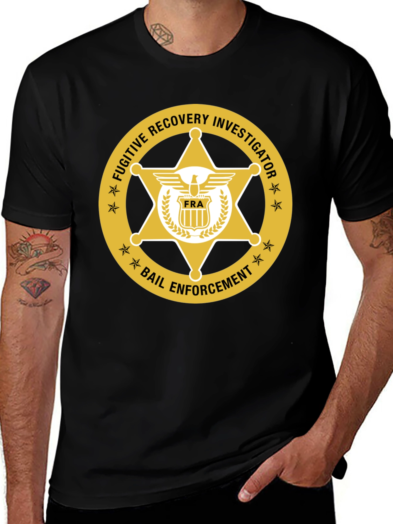 Fugitive Recovery Investigator Black T-Shirt