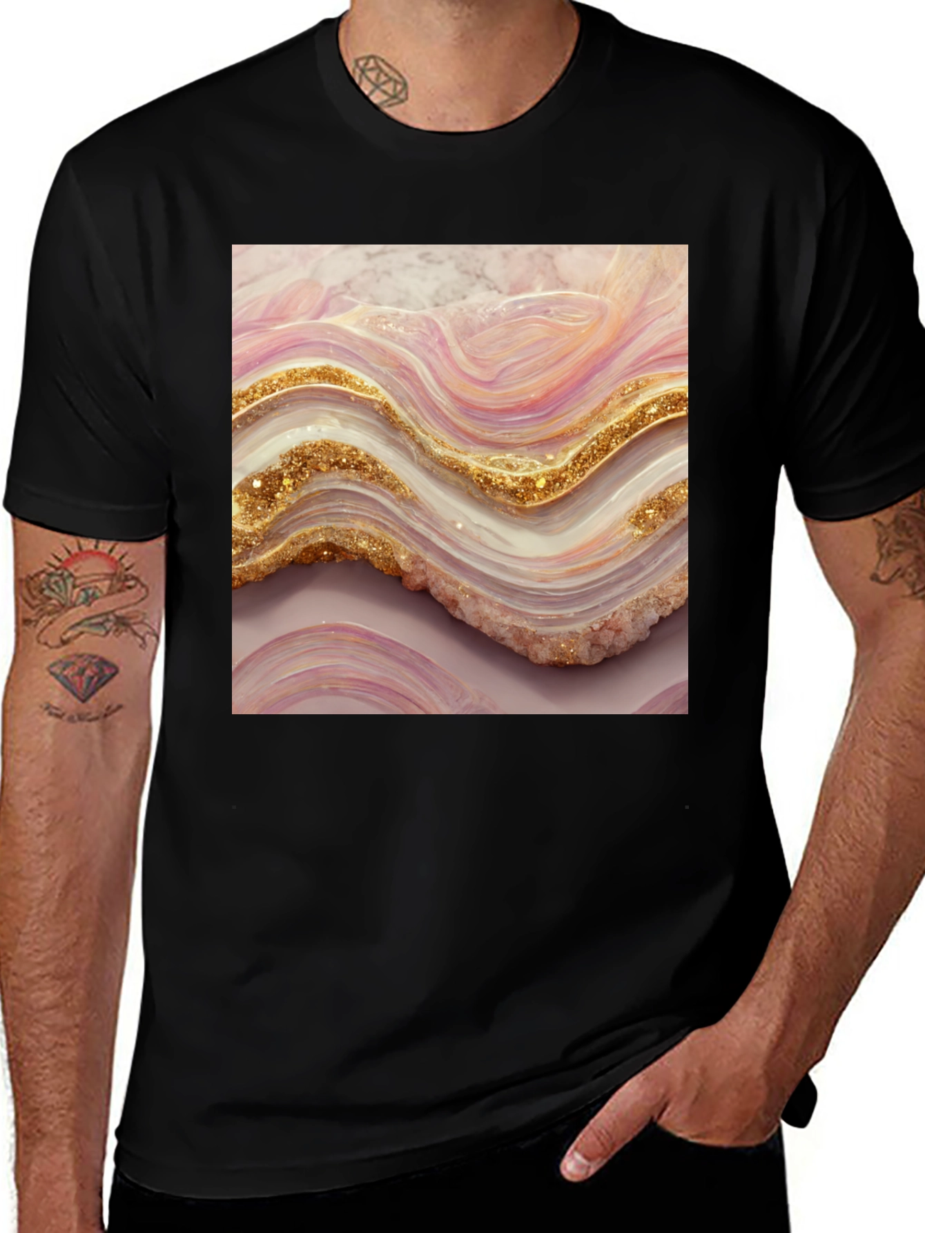 Abstract Agate Design T-Shirt