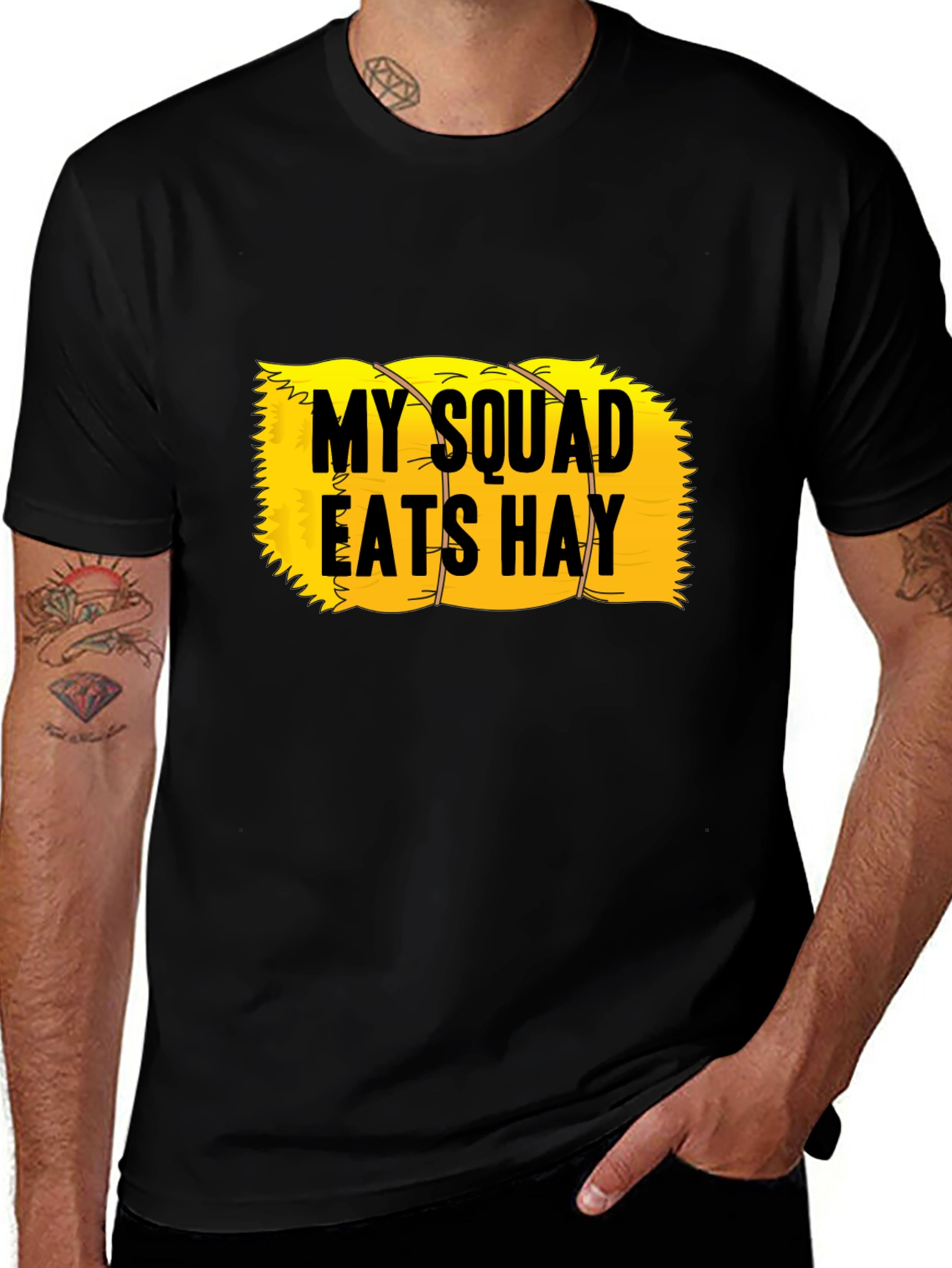 Variant 2 of My Squad Eats Hay T-Shirt - Novelty Humor Tee