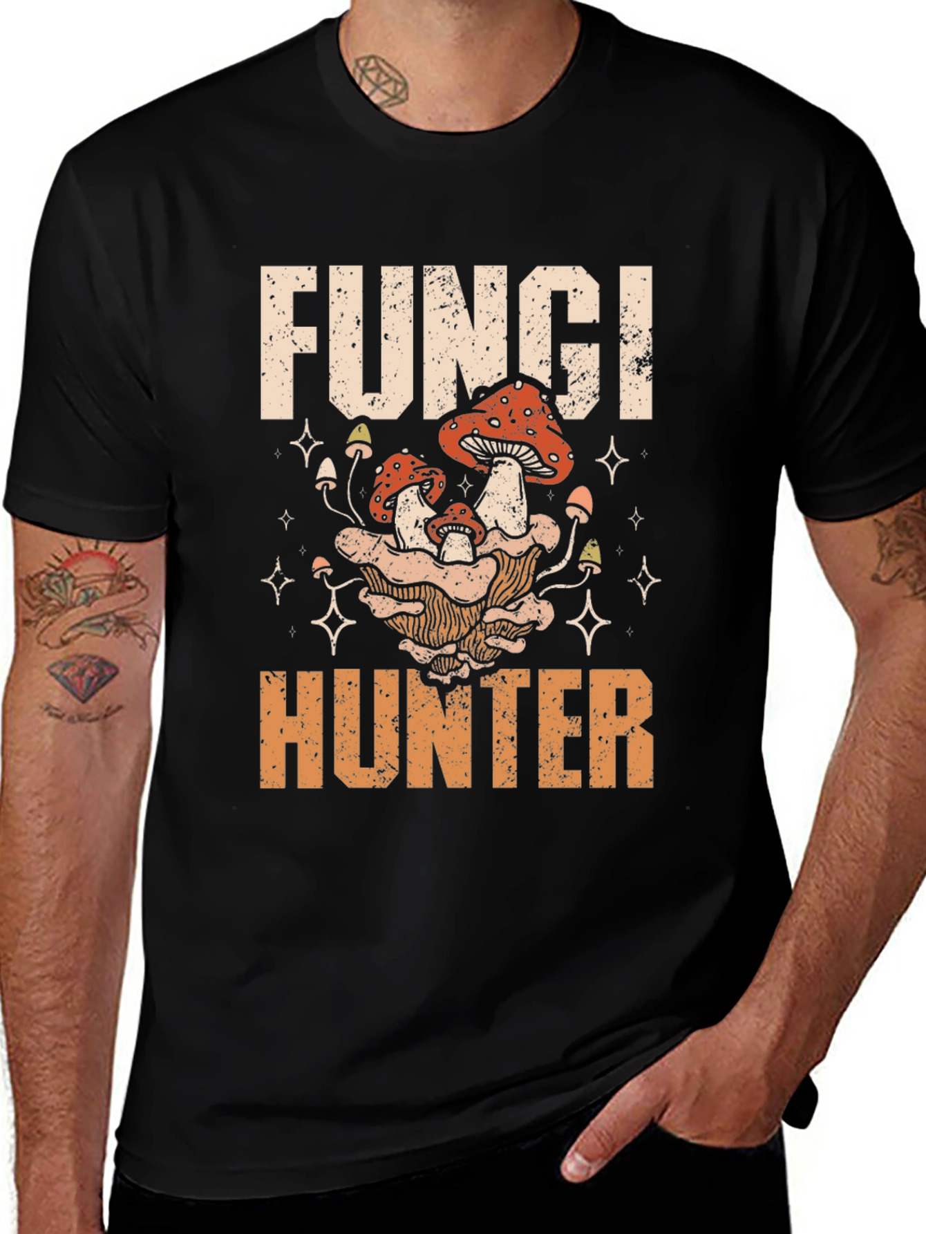 Variant 21 of Fungi Hunter Graphic T-Shirt - Nature Lover Tee