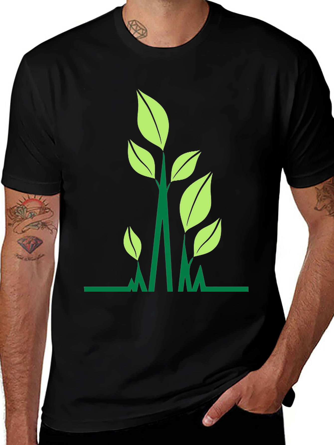Eco-Friendly Plant Graphic T-Shirt