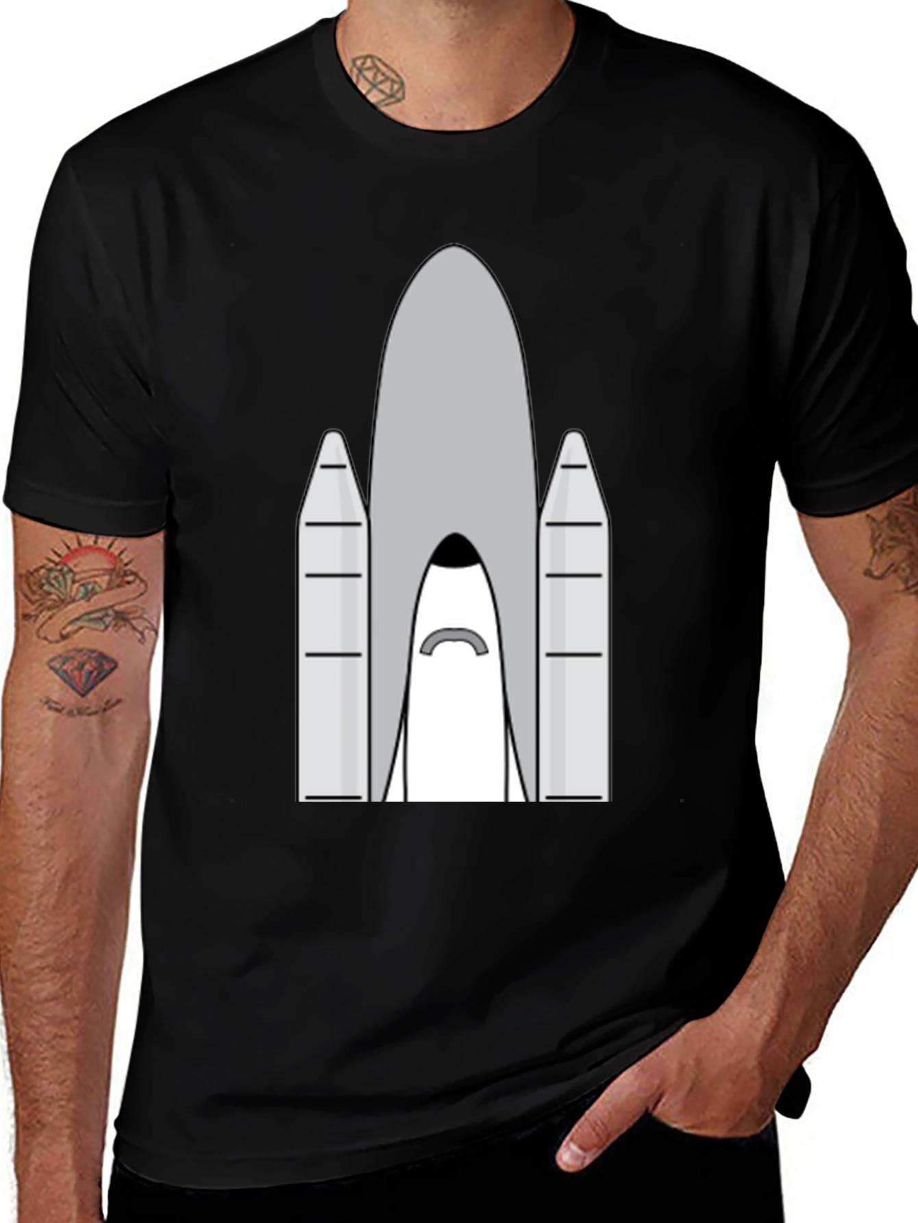 Variant 4 of Rocket T-Shirt - Space Shuttle Graphic Tee