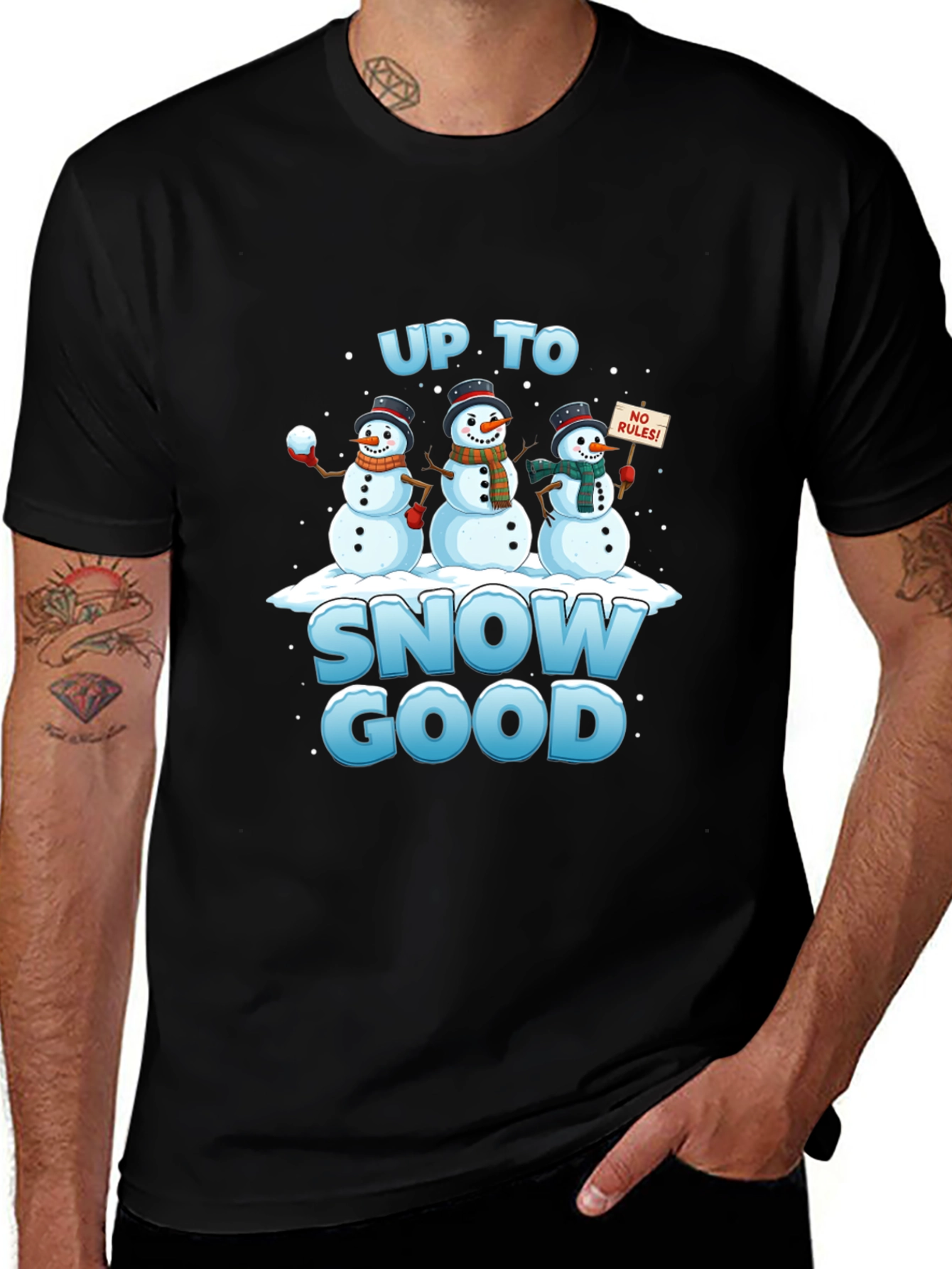 Variant 27 of Up to Snow Good T-Shirt, Funny Winter Snowmen