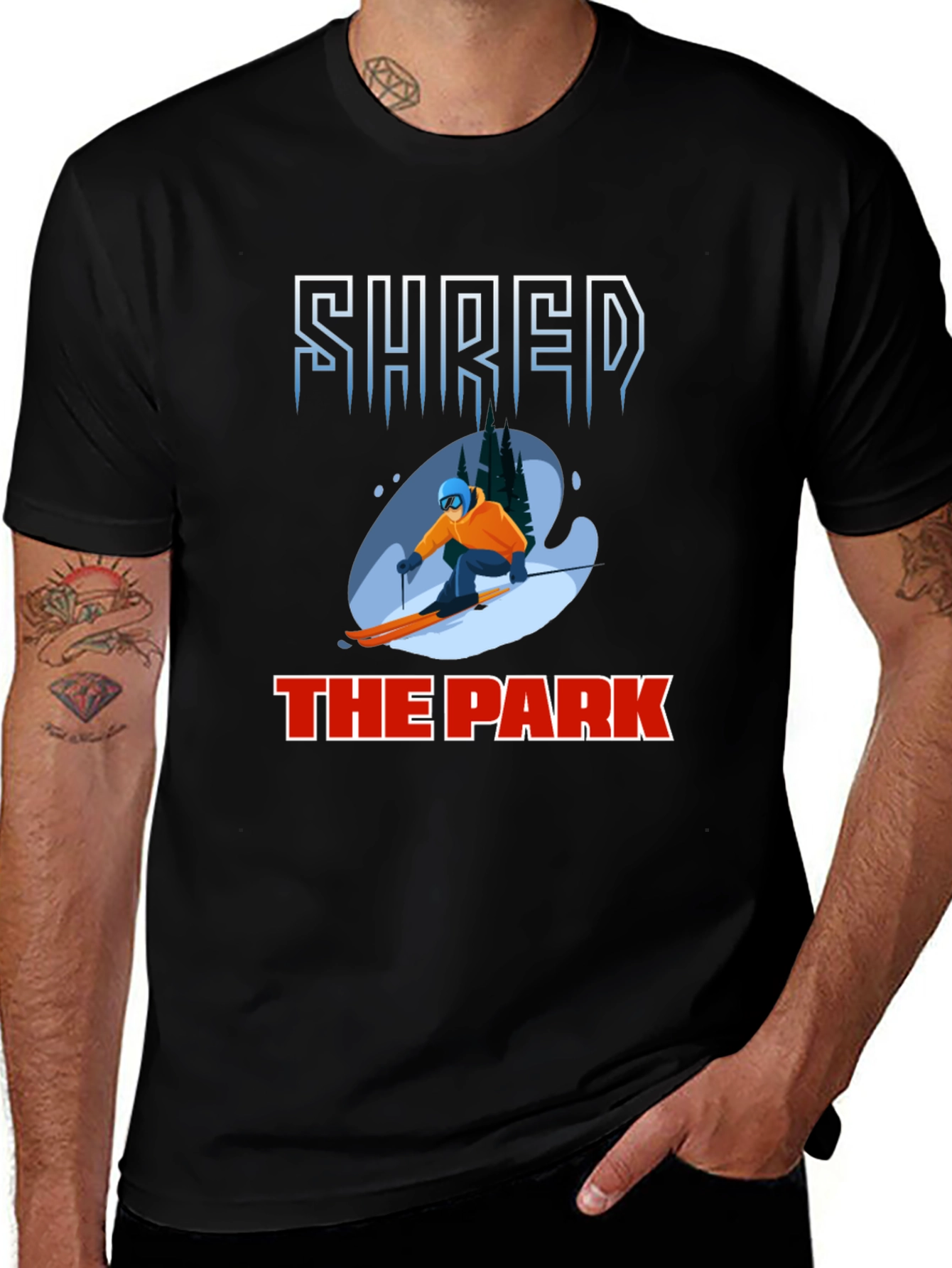 Shred the Park T-Shirt - Skiing Graphic Tee