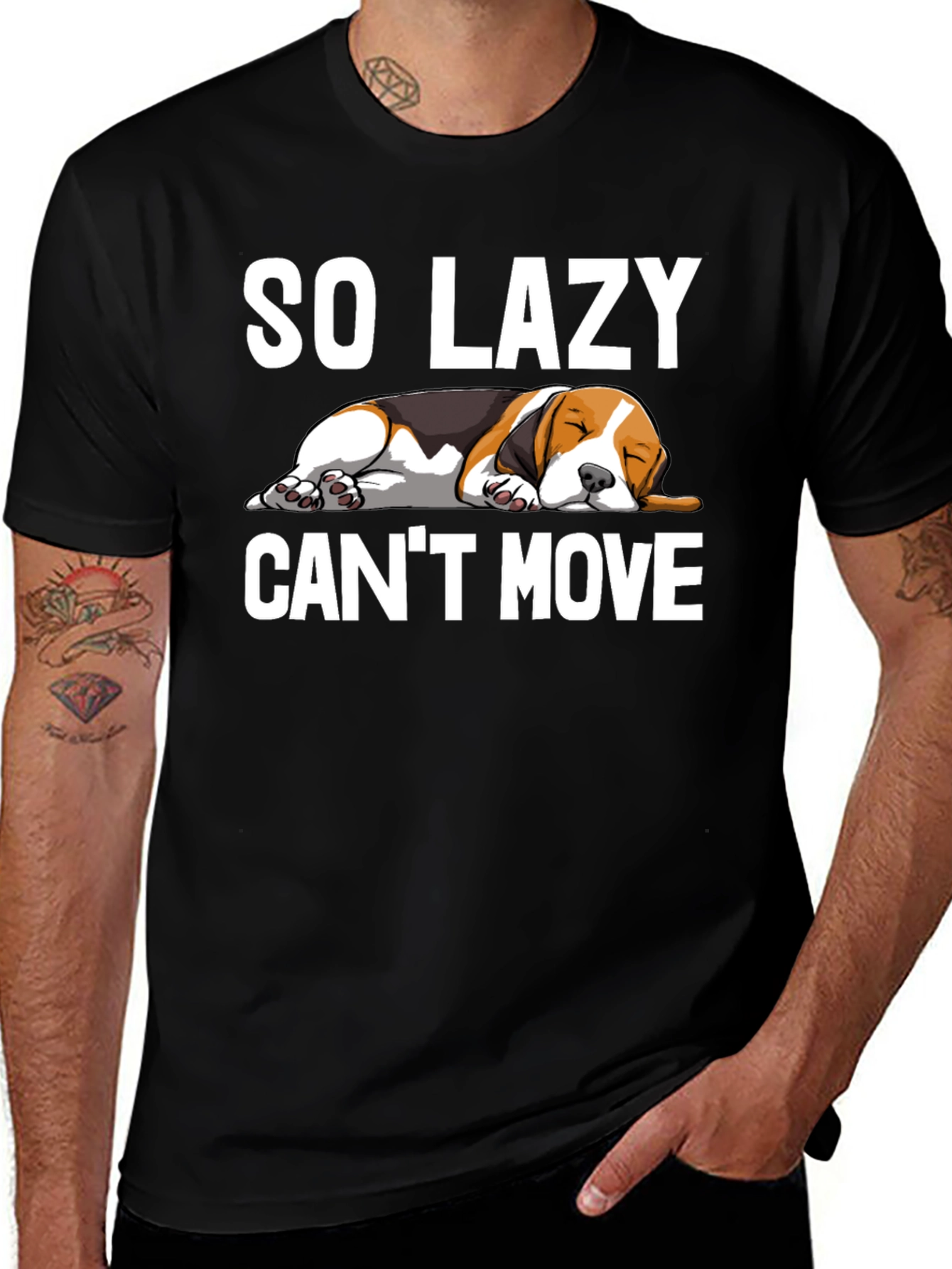 Variant 29 of So Lazy Dog T-Shirt - Novelty Graphic Tee
