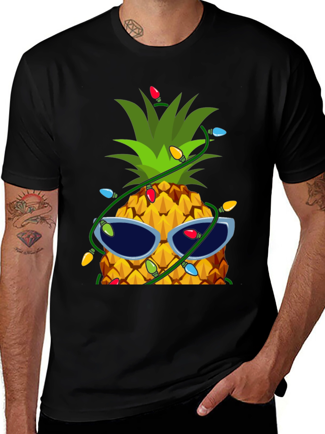 Variant 18 of Festive Pineapple T-Shirt with Sunglasses & Lights