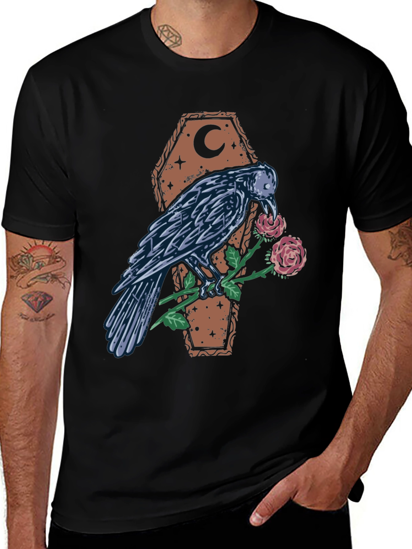 Variant 12 of Raven & Rose Coffin Graphic Tee