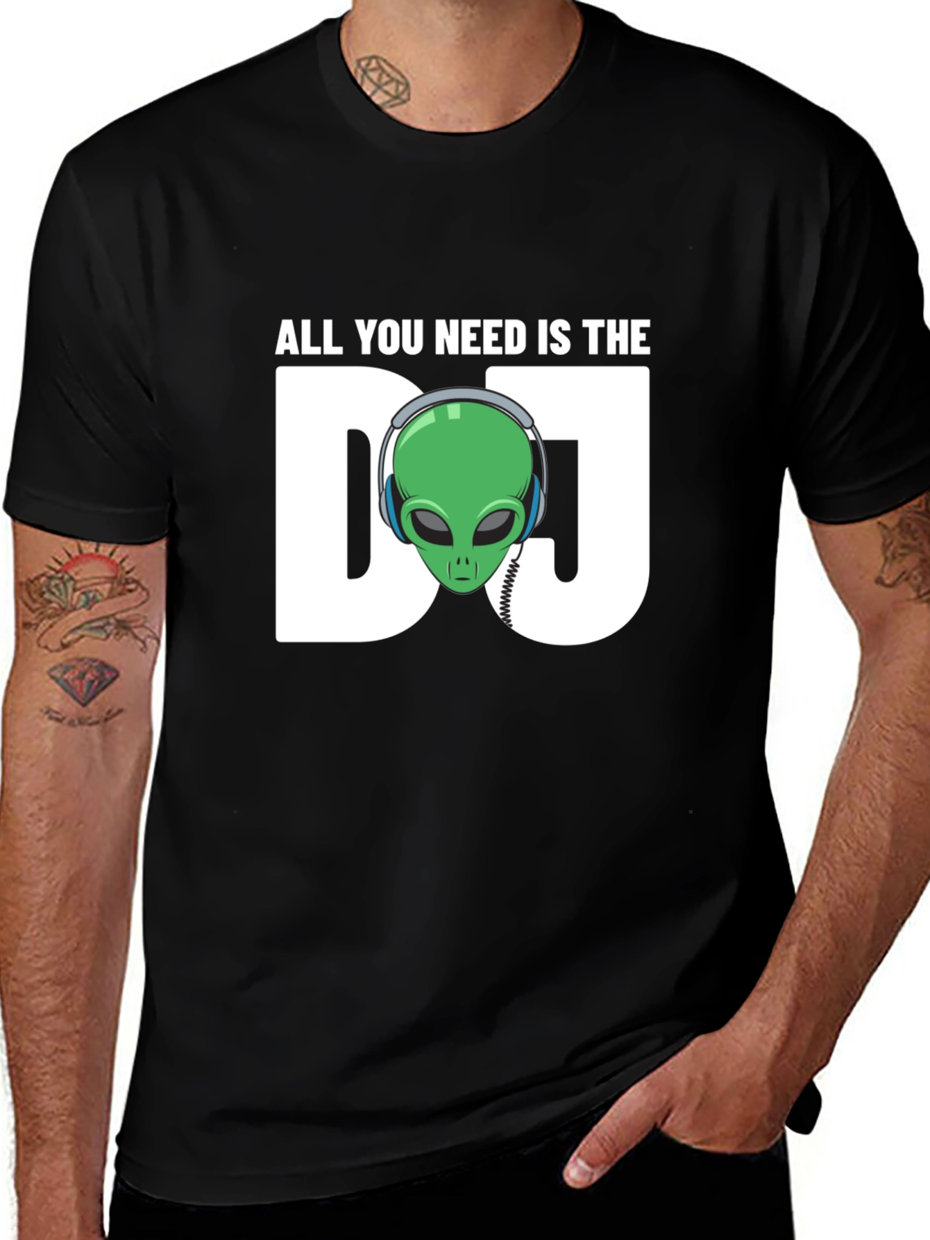 Variant 21 of Alien DJ Graphic Tee - All You Need is the DJ T-Shirt
