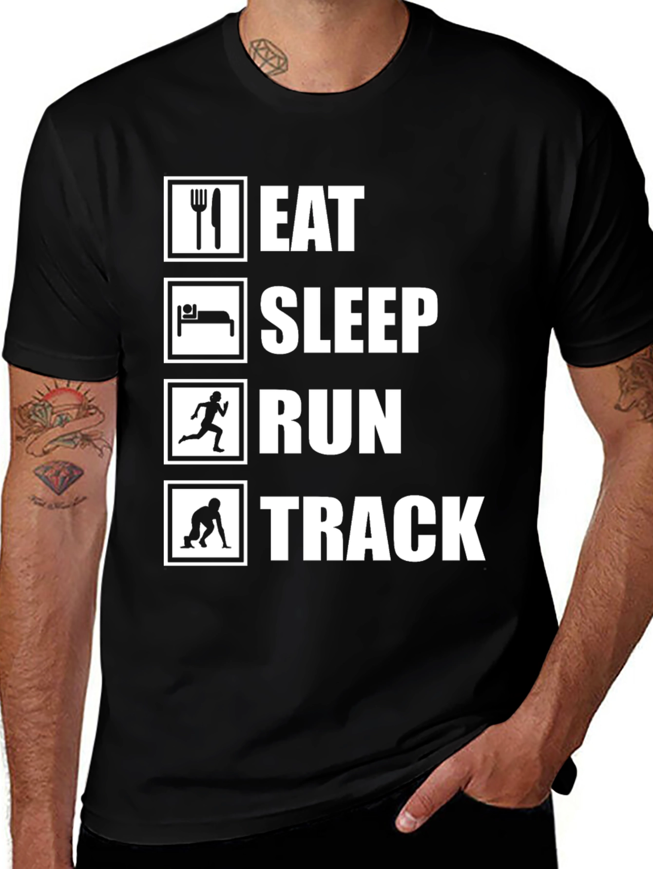 Variant 29 of Eat Sleep Run Track T-Shirt - Runner's Motivation