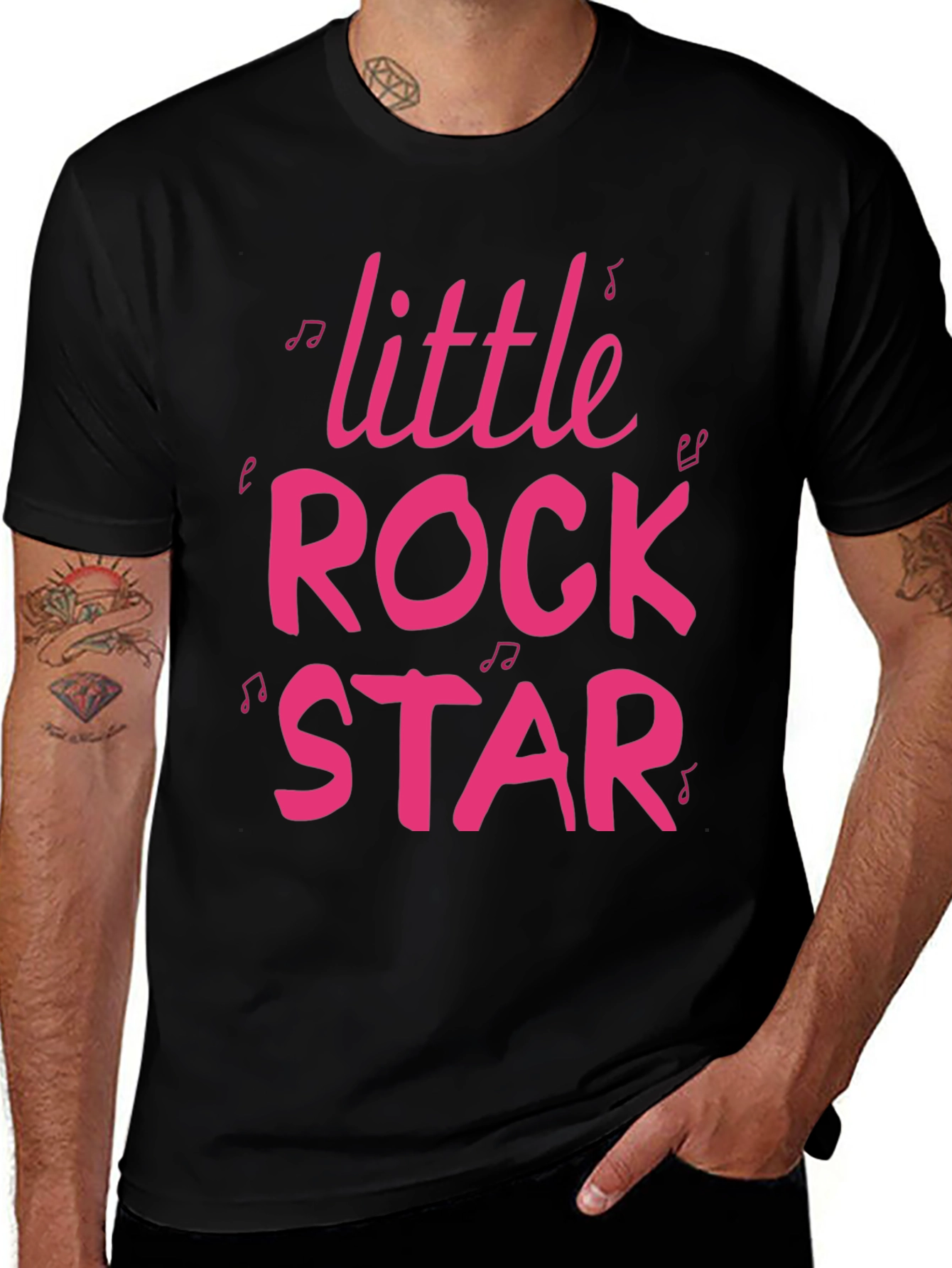 Variant 14 of Little Rock Star Graphic Tee - Black