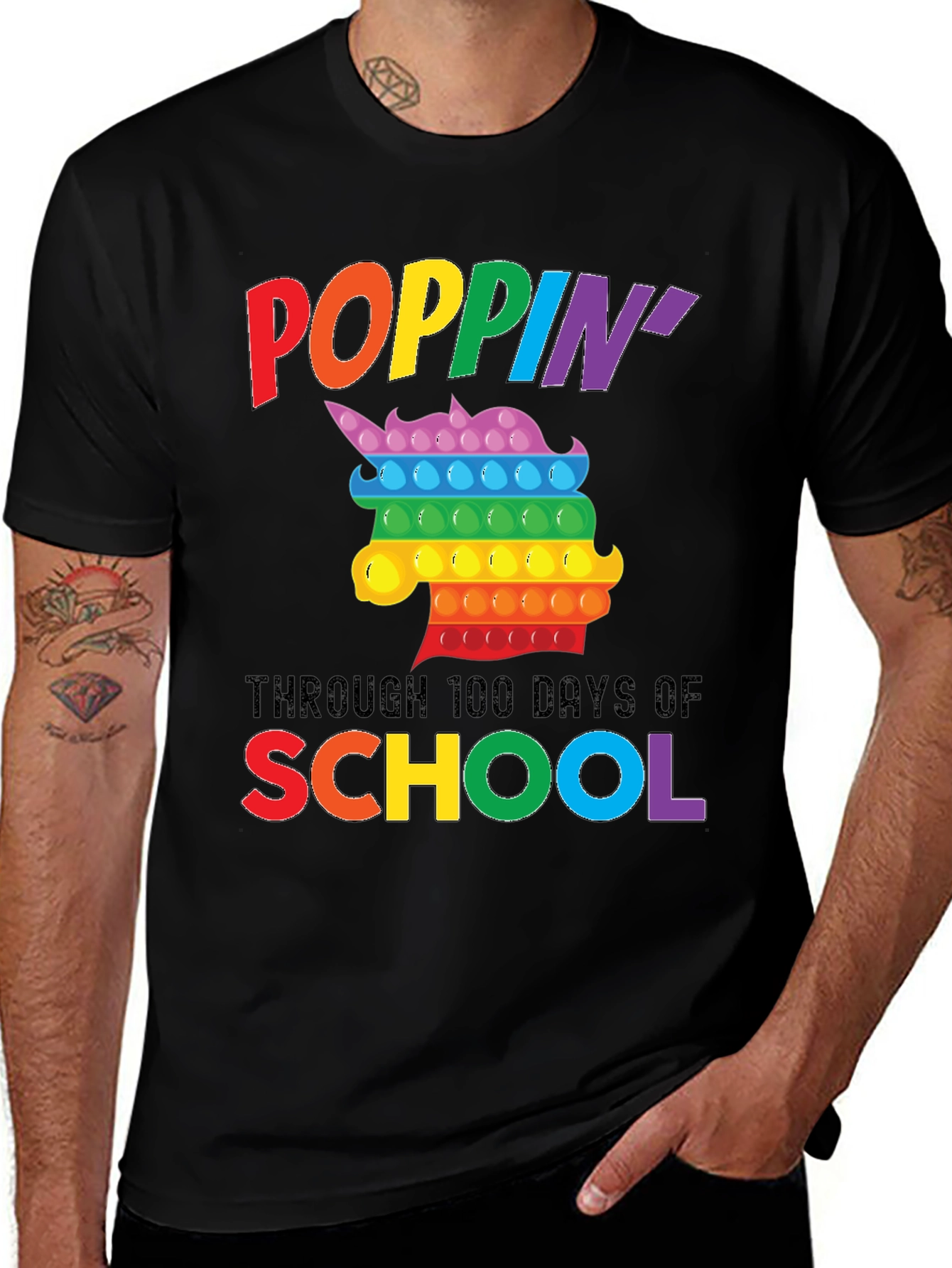 Poppin' Through 100 Days School T-Shirt