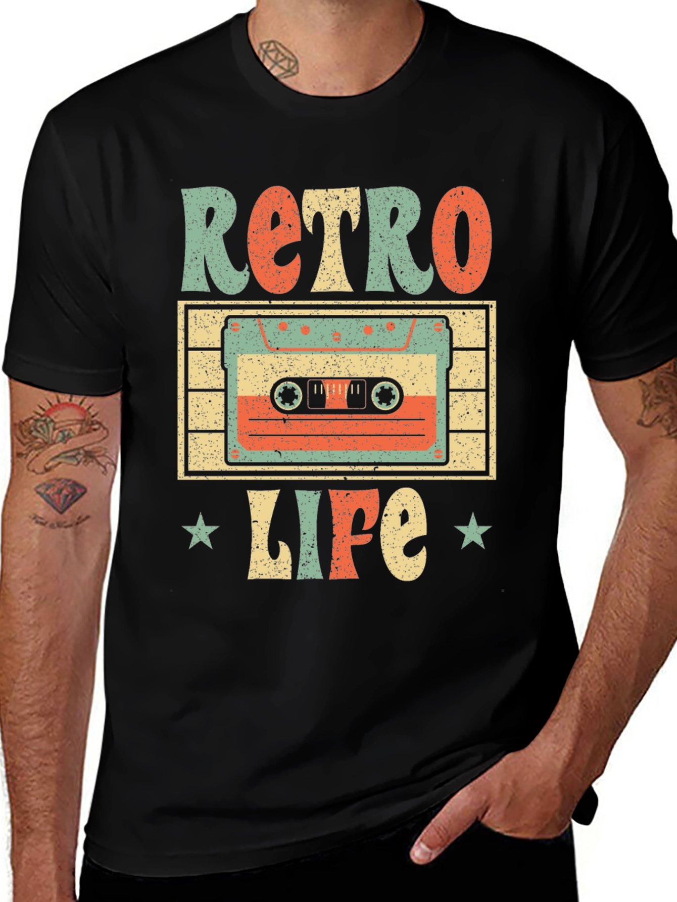Variant 8 of Retro Life Cassette Tape Graphic Tee