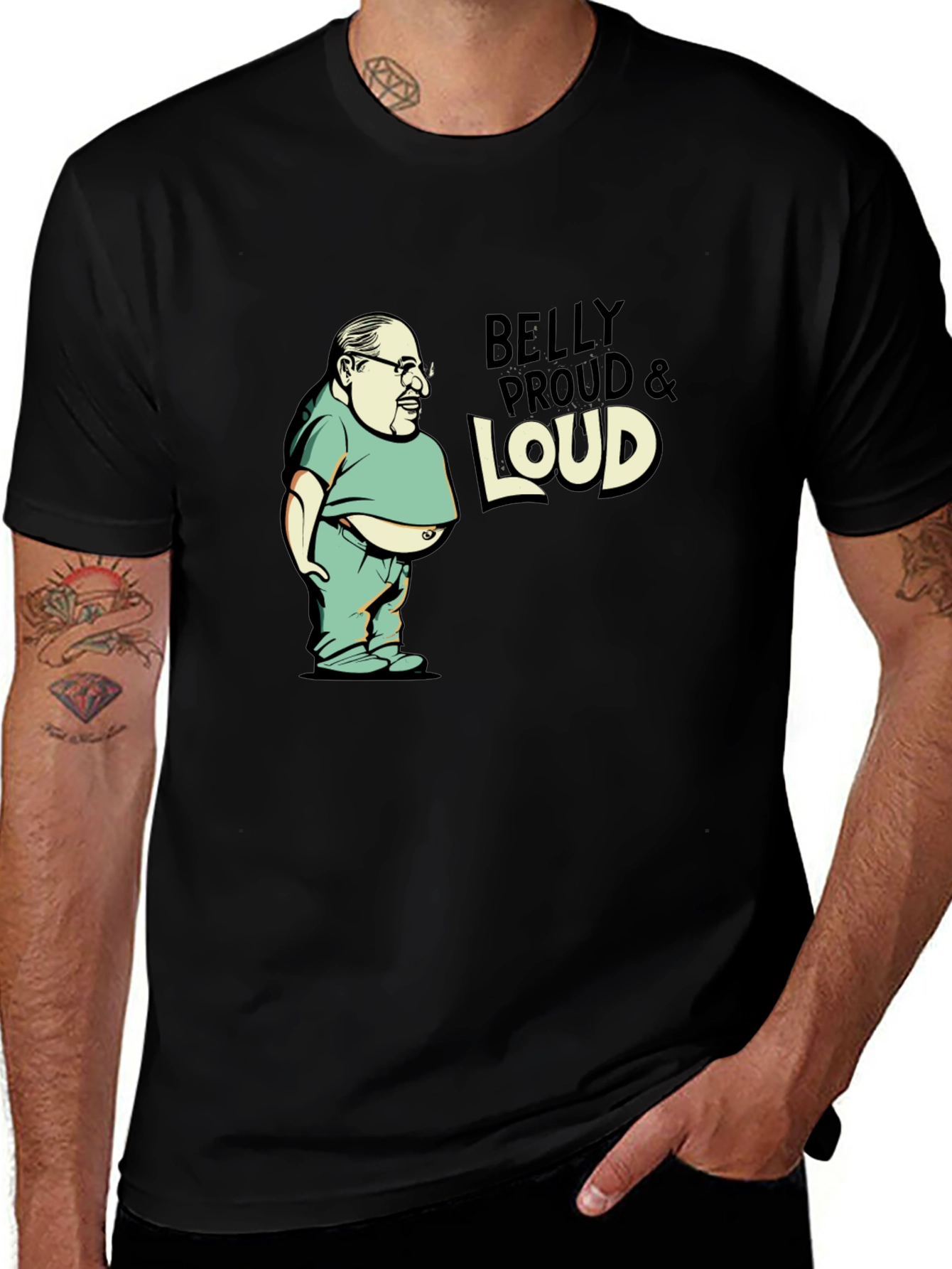 Belly Proud & Loud Black T-Shirt