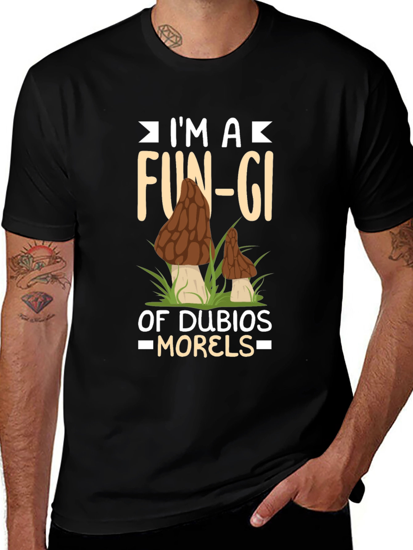 Fungi Morel Mushroom T-Shirt Funny Foraging Gift