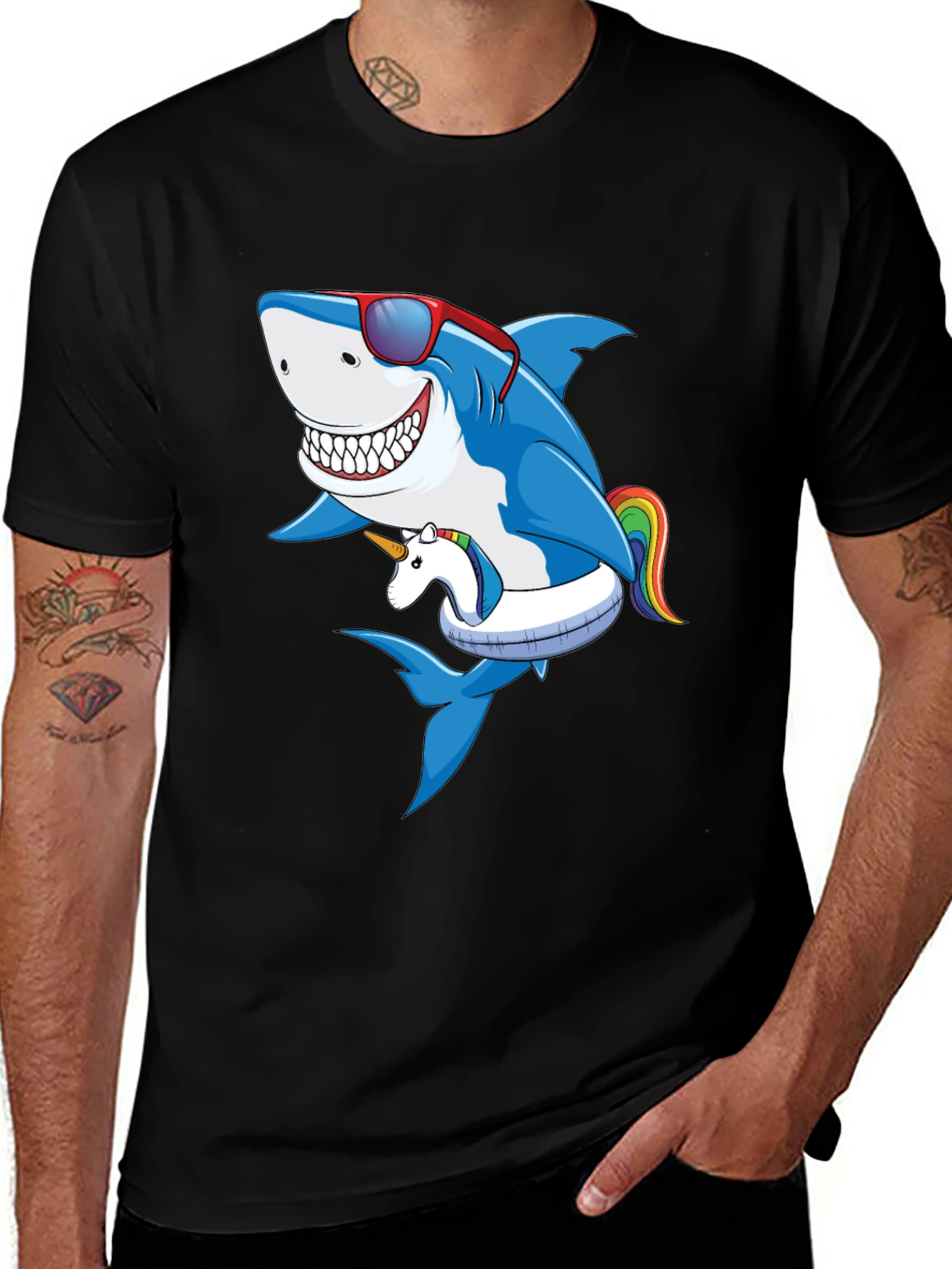 Variant 17 of Shark Unicorn T-Shirt - Funny Summer Tee