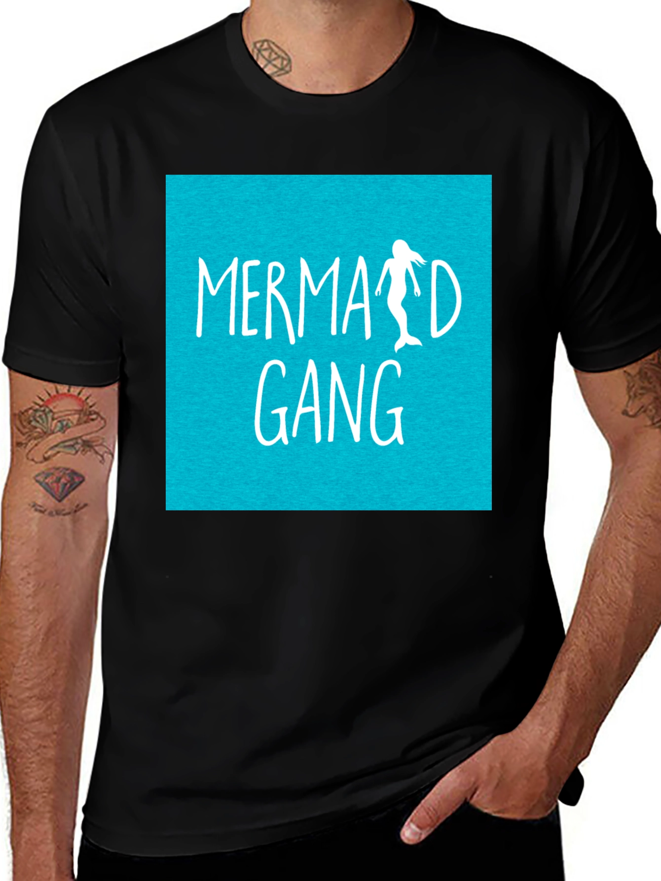 Variant 5 of Mermaid Gang Graphic Tee -  Stylish Fun Summer Top