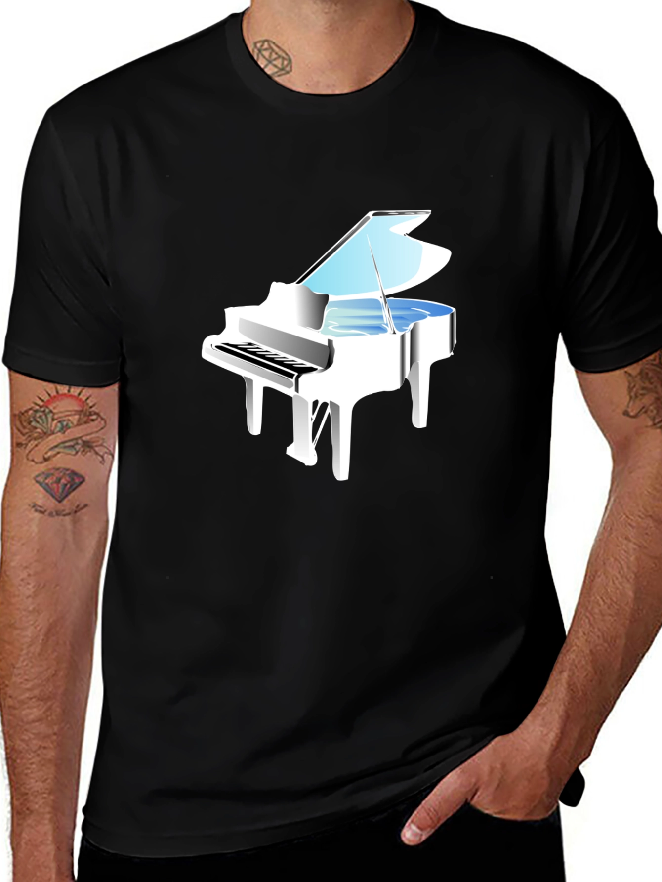 Variant 11 of Piano T-Shirt - Musical Instrument Tee