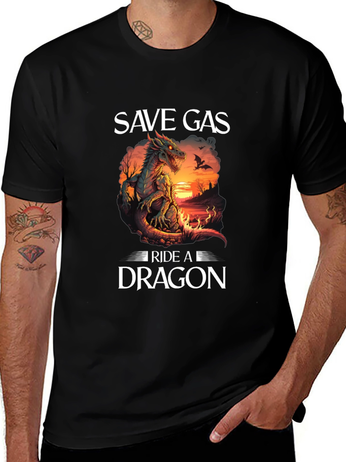 Variant 5 of Save Gas Ride a Dragon T-Shirt